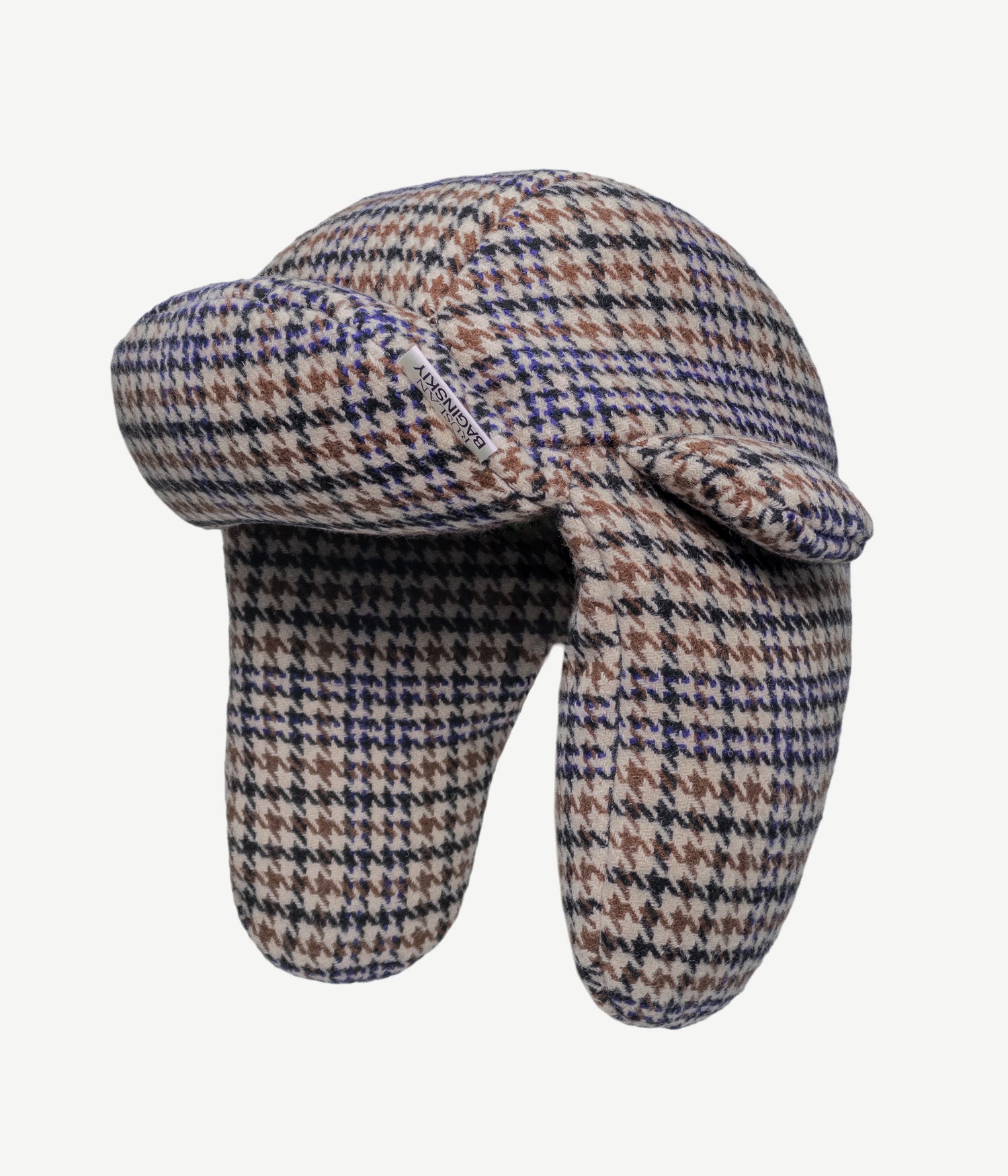 Casquette Femme Kocotree Pied-de-poule – Marron, Beige, Gris – Ruban Et Boucle, Neuve