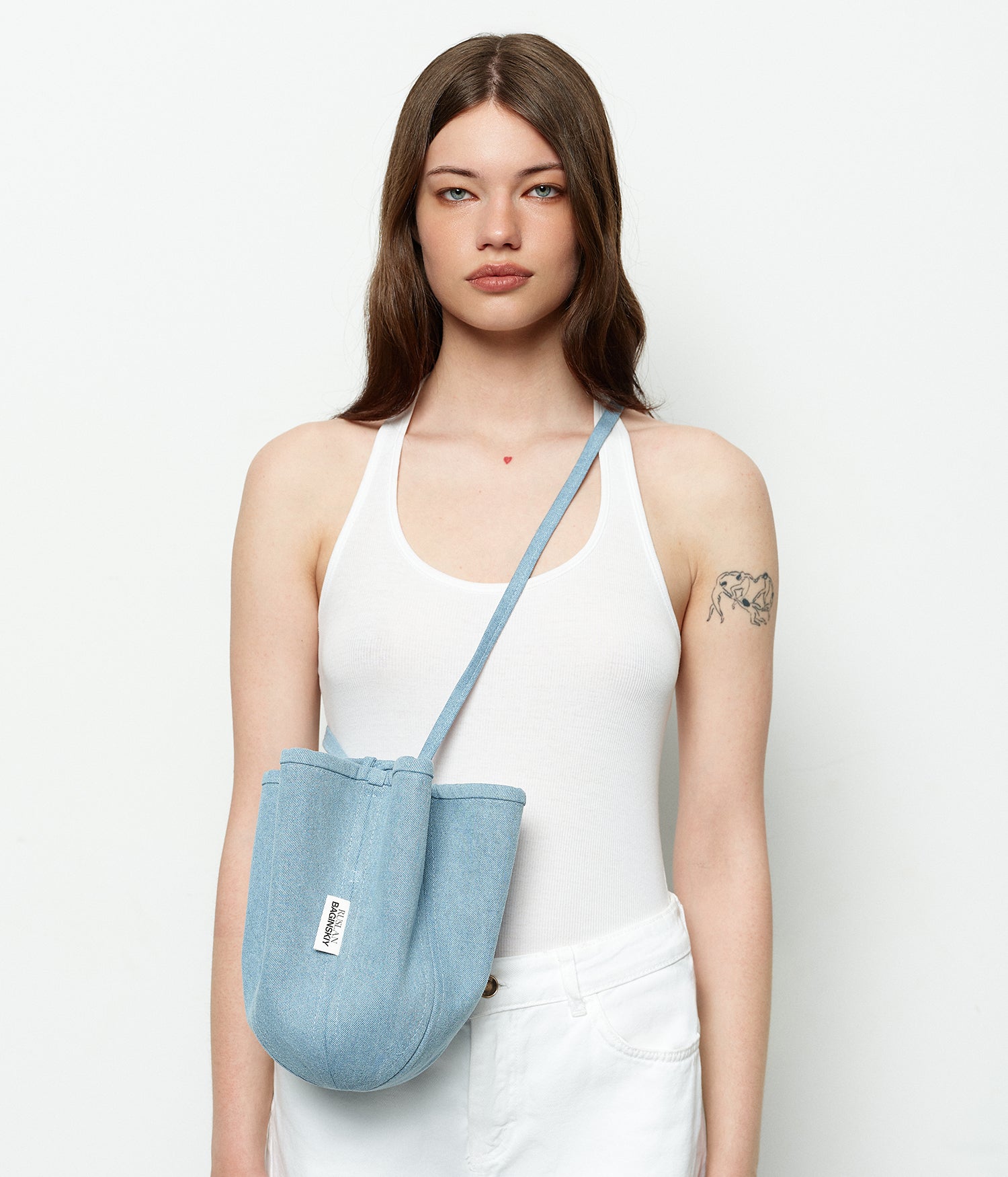 帽子 jichoi AW23 BEANIE BAG (BLUE GREY) Denim HatBag • Ruslan Baginskiy Hats & Accessories - Ascension Island