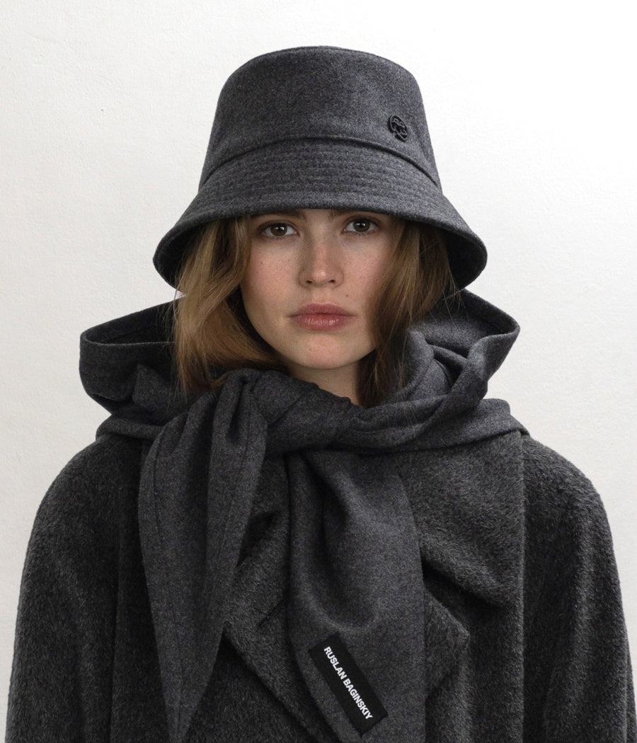 ruslan baginskiy Monogram Embellished Bucket Hat FW23-24 BCT030-WP-RWRB-XXS ruslan baginskiy Monogram Embellished Bucket Hat FW23-24 BCT030-WP-RWRB-XXS