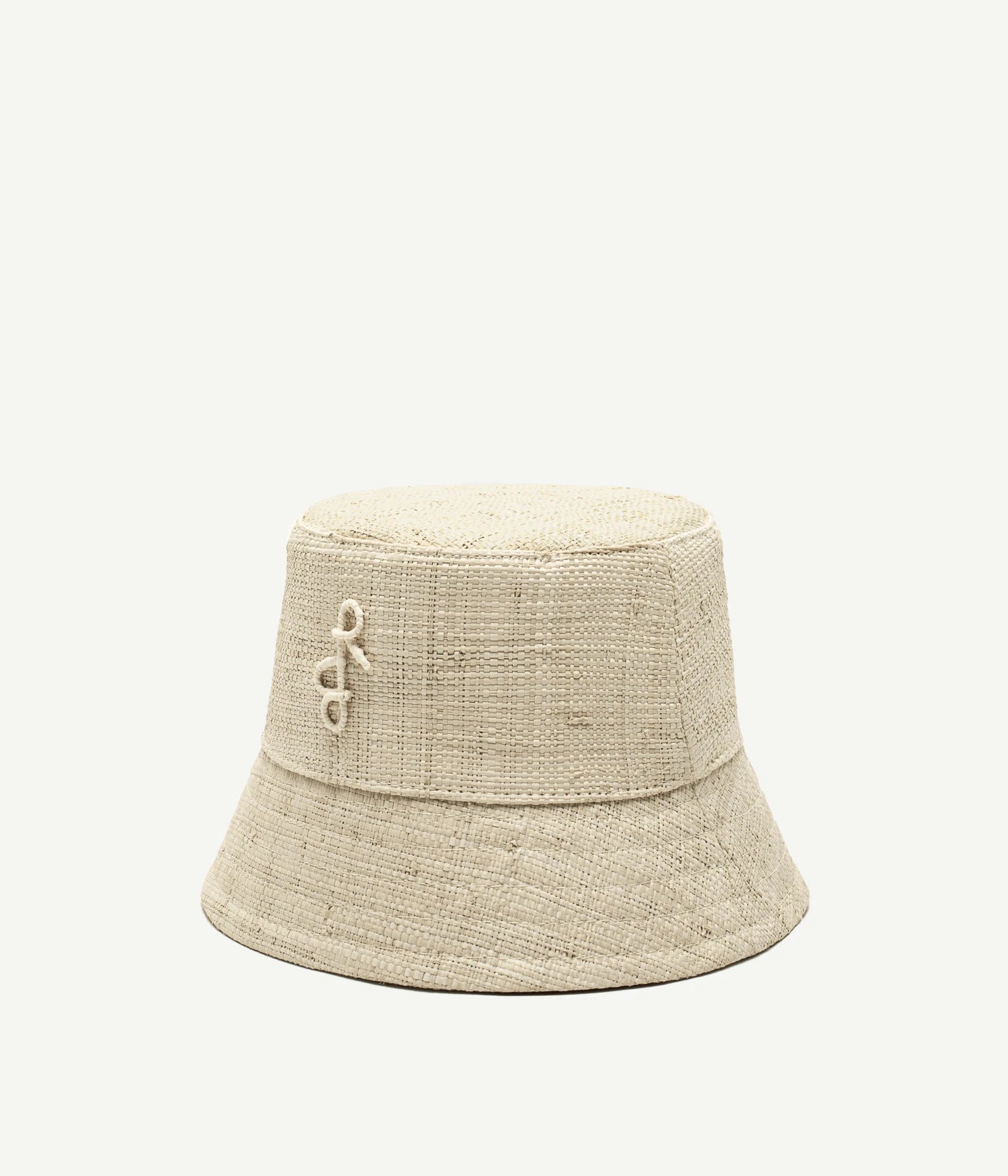 Monogram-embellished Straw Bucket Hat Monogram-embellished Straw Bucket Hat