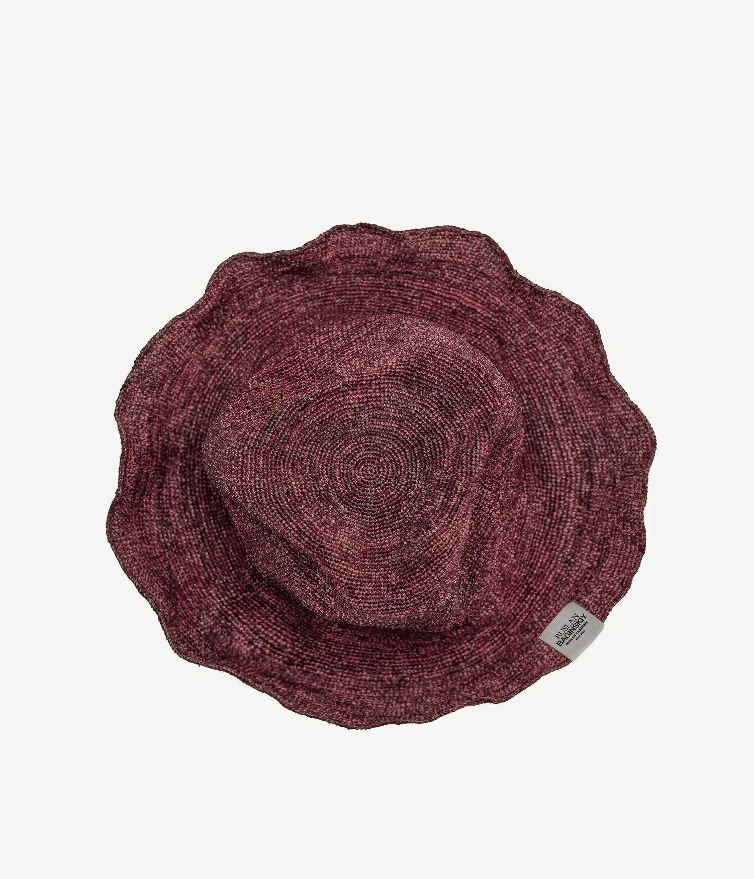 Logo-patch Knitted Straw Bucket Hat • Ruslan Baginskiy Hats