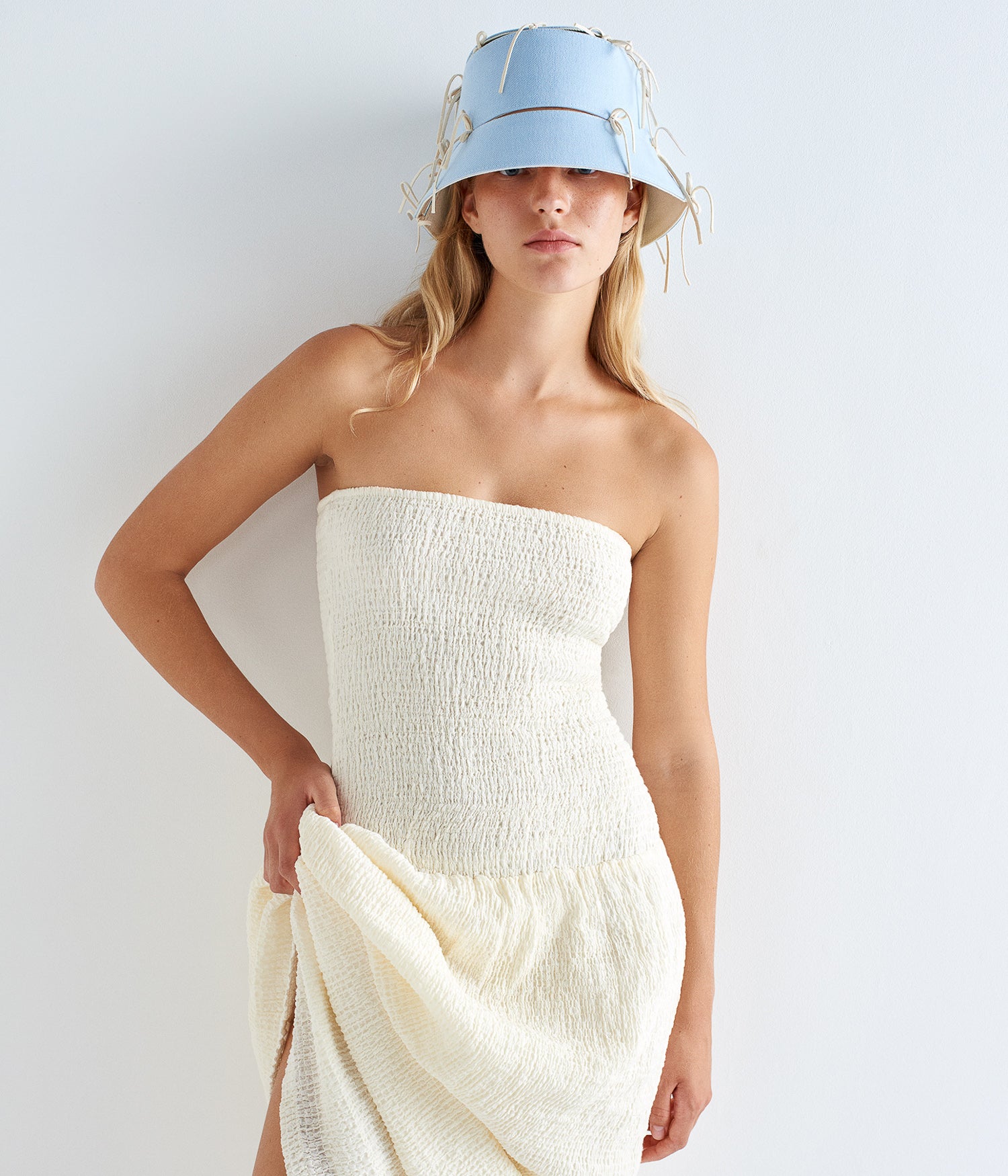 Embellished Bow Tie Bucket Hat • Ruslan Baginskiy Hats