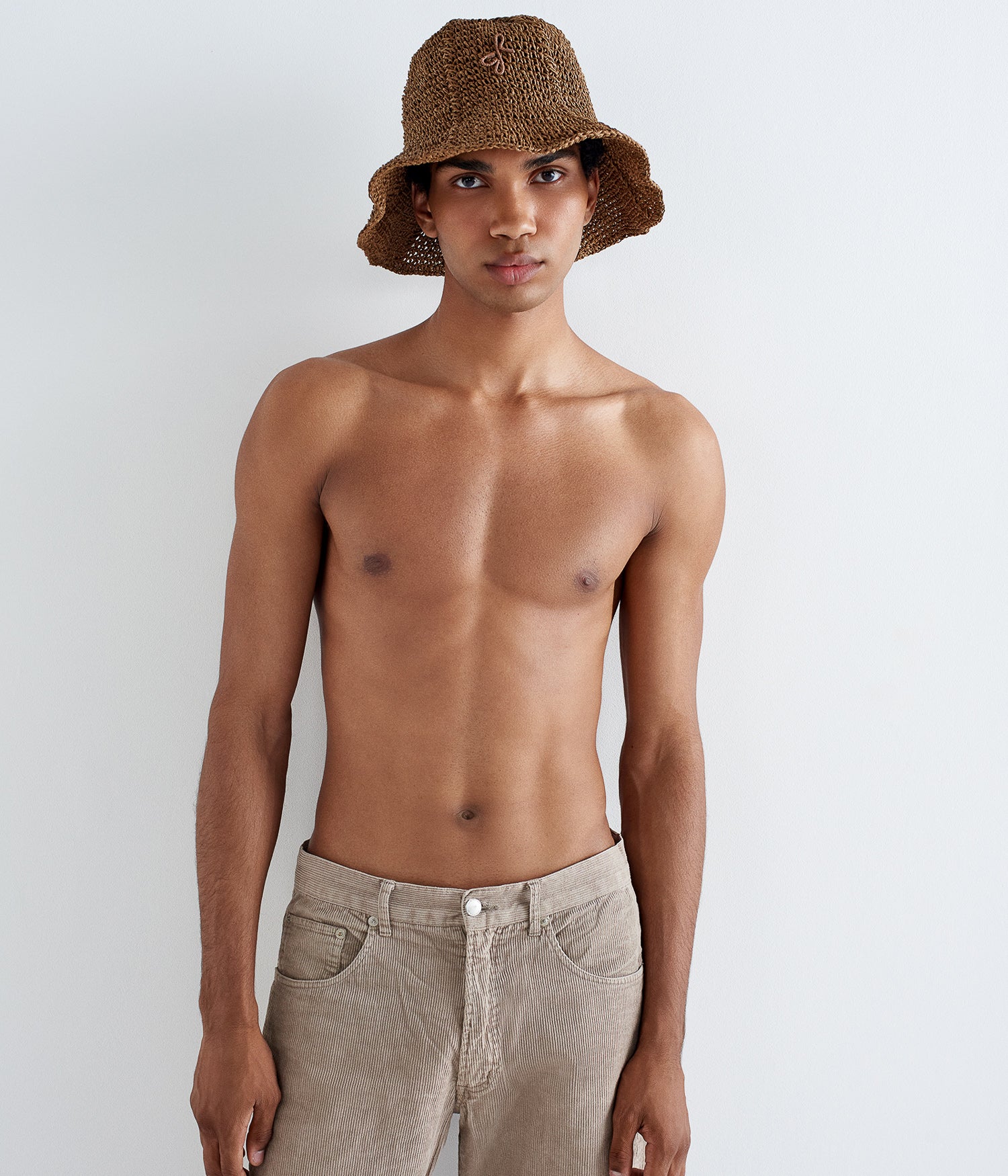Monogram-Embellished Knitted Bucket Hat Monogram-Embellished Knitted Bucket Hat