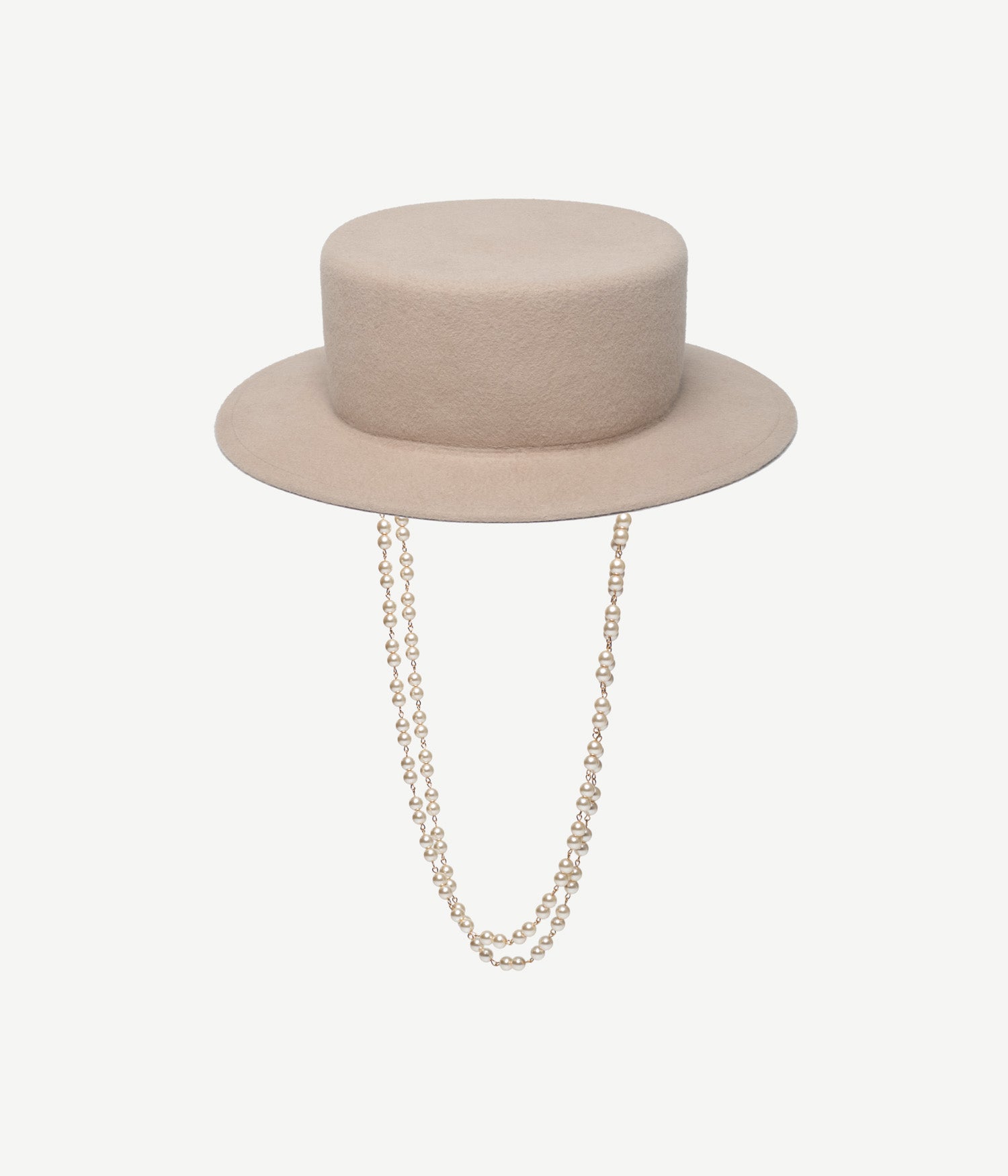 Double Chain Strap Canotier Hat Double Chain Strap Canotier Hat