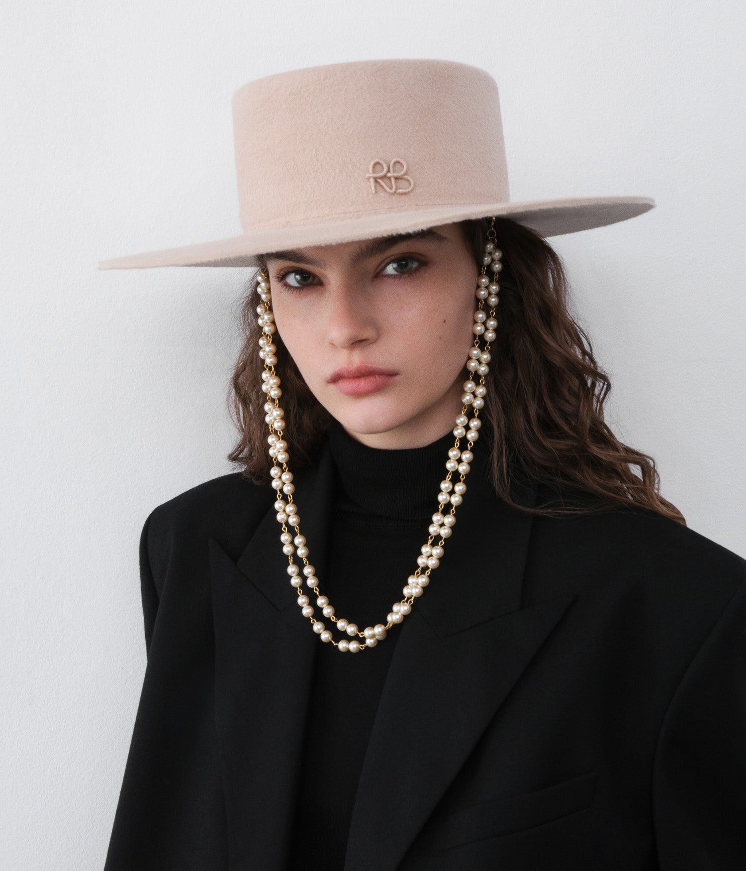 Double Chain Strap Canotier Hat Double Chain Strap Canotier Hat