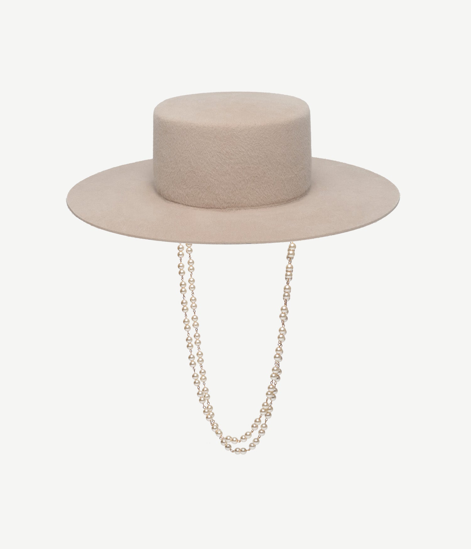 Double Chain Strap Canotier Hat Double Chain Strap Canotier Hat