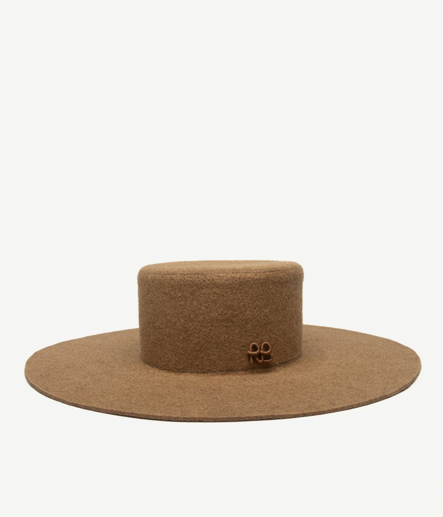 Monogram-embellished Canotier Hat • Ruslan Baginskiy Hats  display picture 1