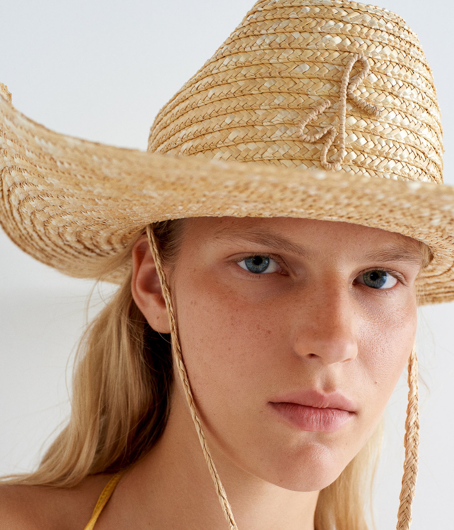 Monogram-embellished Straw Cowboy Hat Monogram-embellished Straw Cowboy Hat
