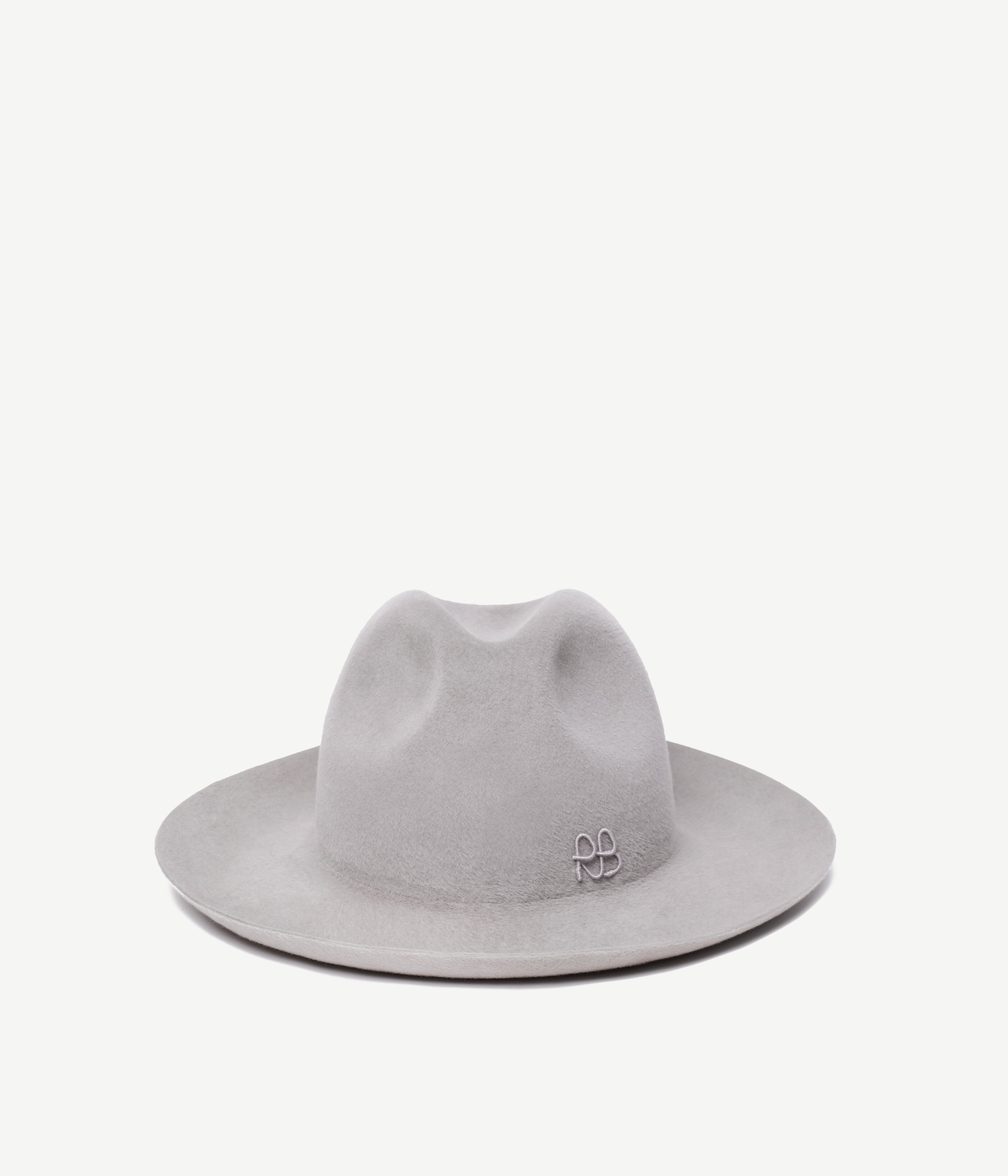 ハット Ruslan Baginskiy Wide Brim Structured Felt Hat Black Pierced Felt Fedora Hat • Ruslan Baginskiy Hats