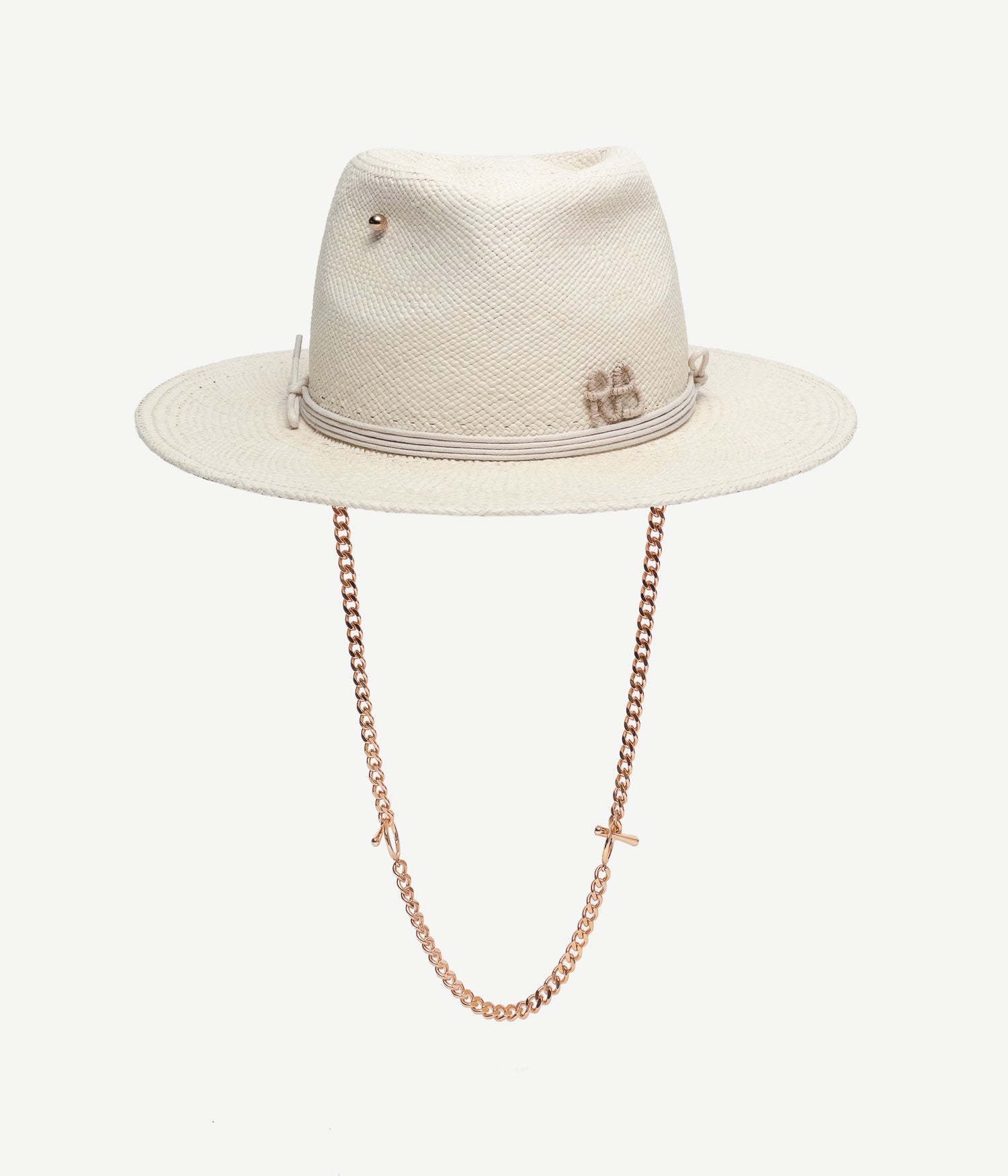 Pierced Chain Strap Fedora Hat Pierced Chain Strap Fedora Hat