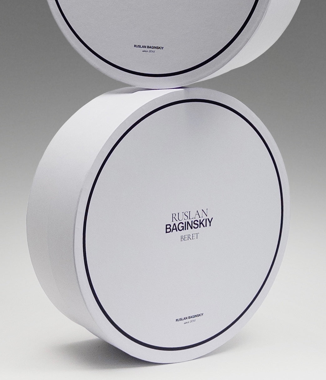 Monogram-embroidered Wool Beret • Ruslan Baginskiy Hats