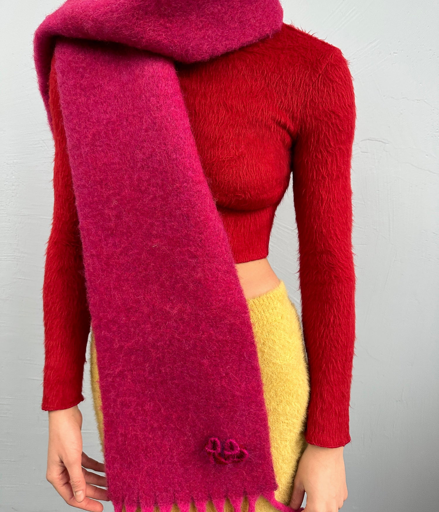 Fringed Alpaca-blend Scarf Mid Fringed Alpaca-blend Scarf Mid