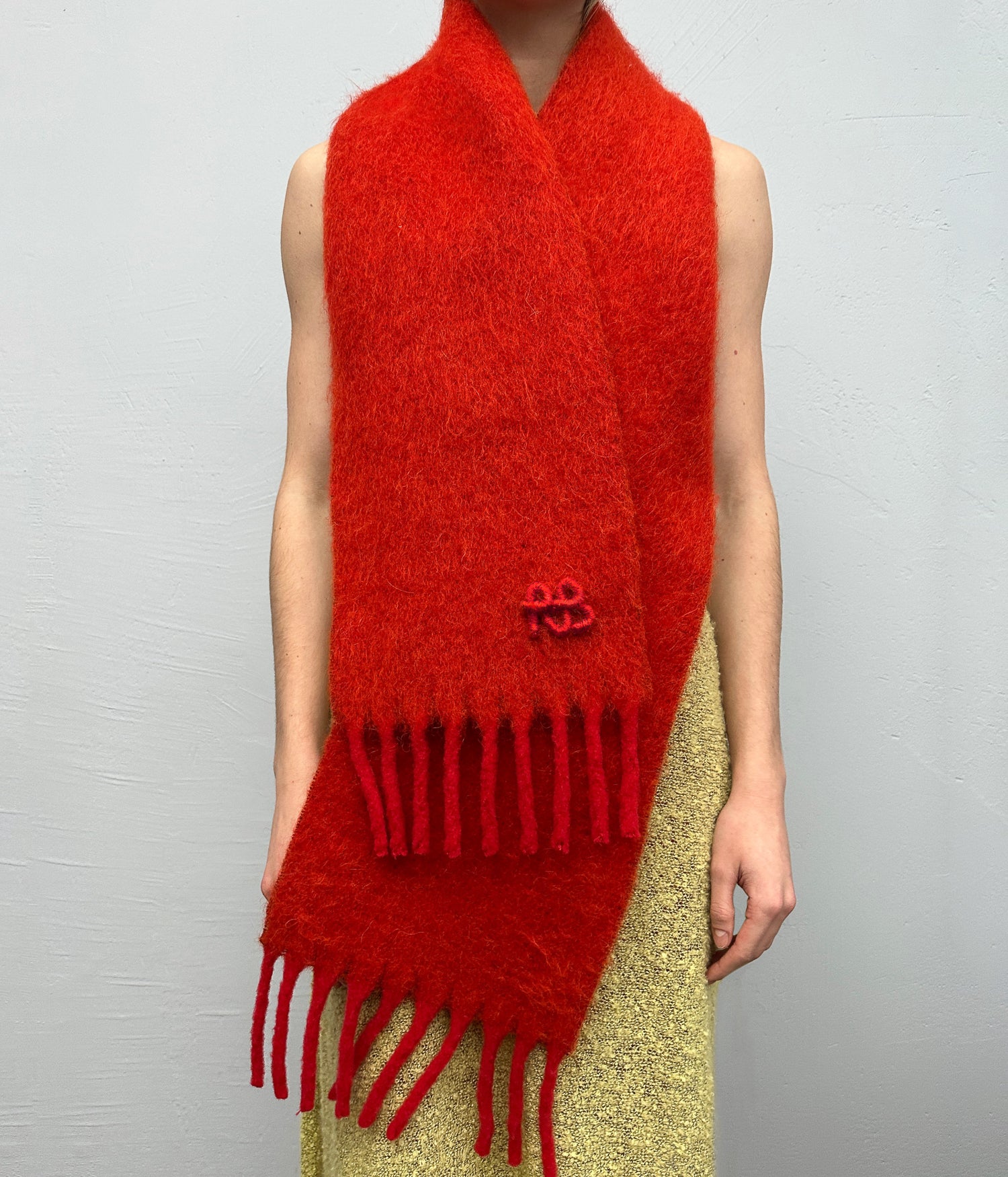 Fringed Alpaca-blend Scarf Mid Fringed Alpaca-blend Scarf Mid