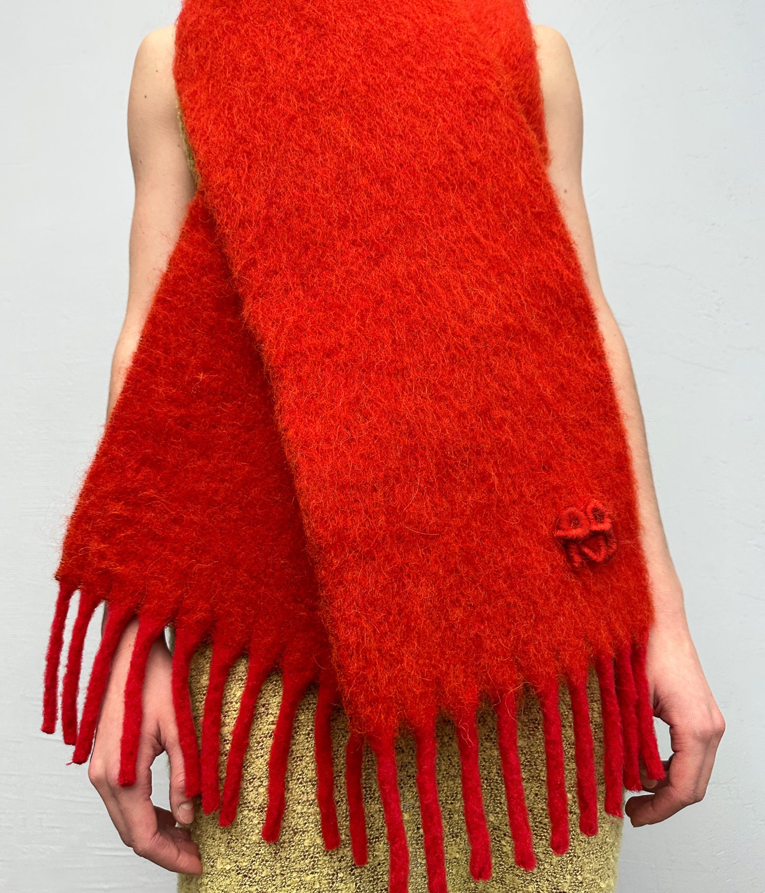 Fringed Alpaca-blend Scarf Mid Fringed Alpaca-blend Scarf Mid