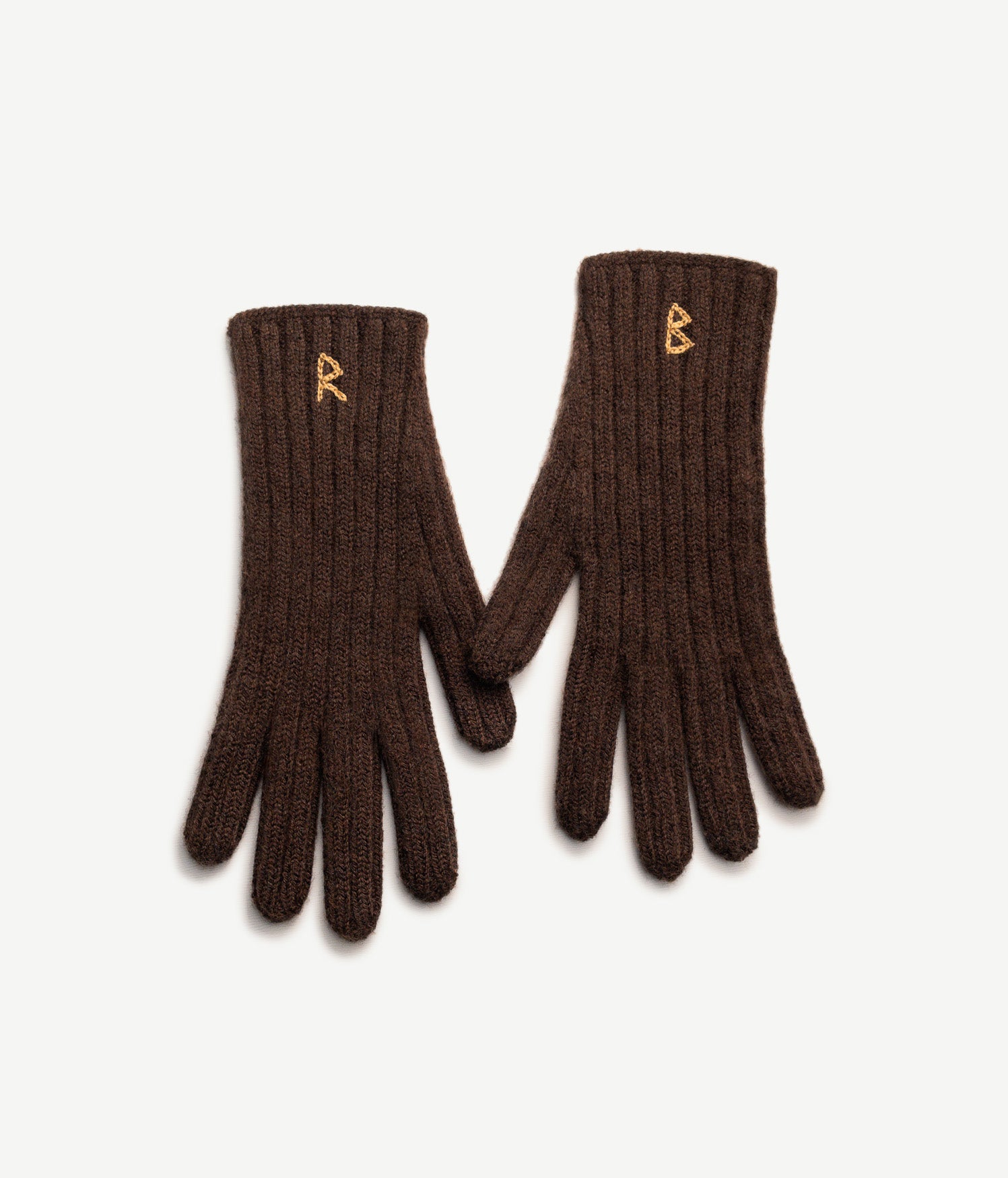 Monogram-embroidered Wool Gloves Monogram-embroidered Wool Gloves