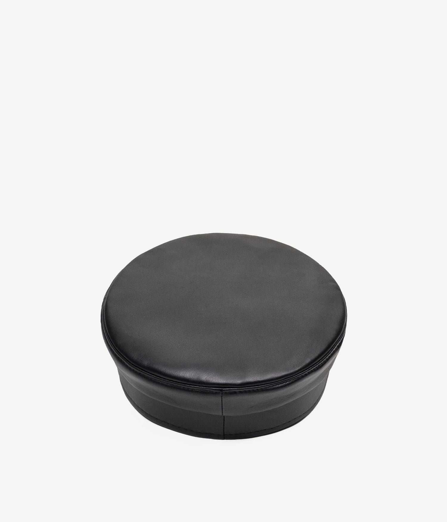 Black Leather Baker Boy Cap Black Leather Baker Boy Cap