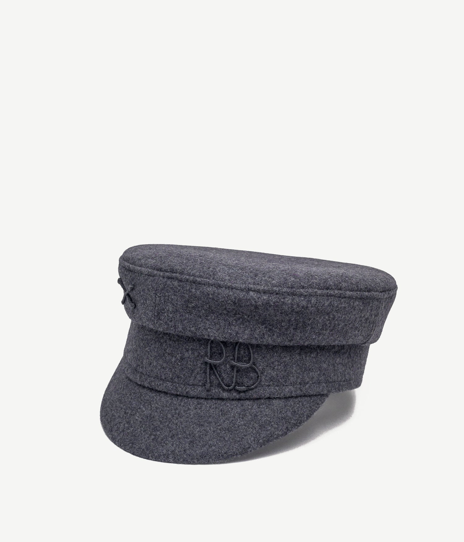 Monogram Embellished Baker Boy Cap Monogram Embellished Baker Boy Cap