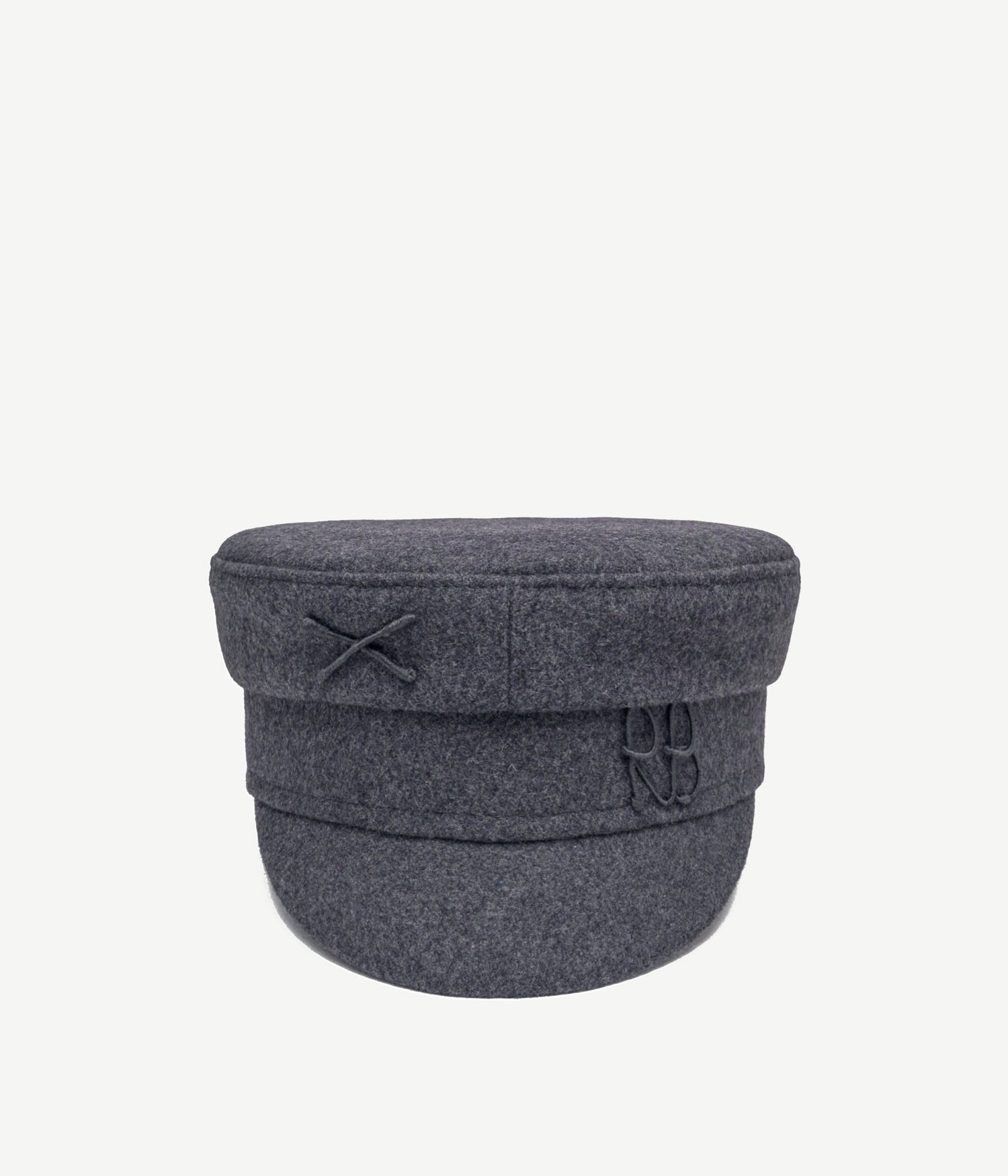 Monogram Embellished Baker Boy Cap Monogram Embellished Baker Boy Cap