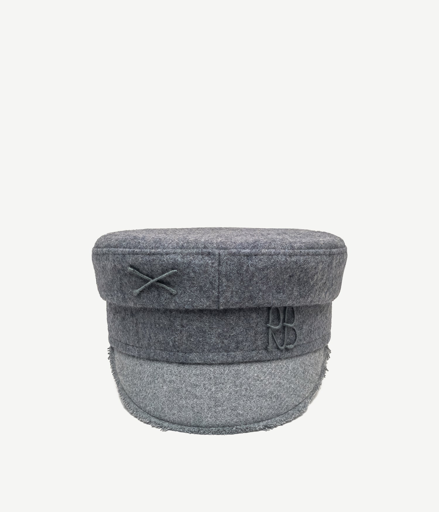 Monogram Embellished Baker Boy Cap Monogram Embellished Baker Boy Cap