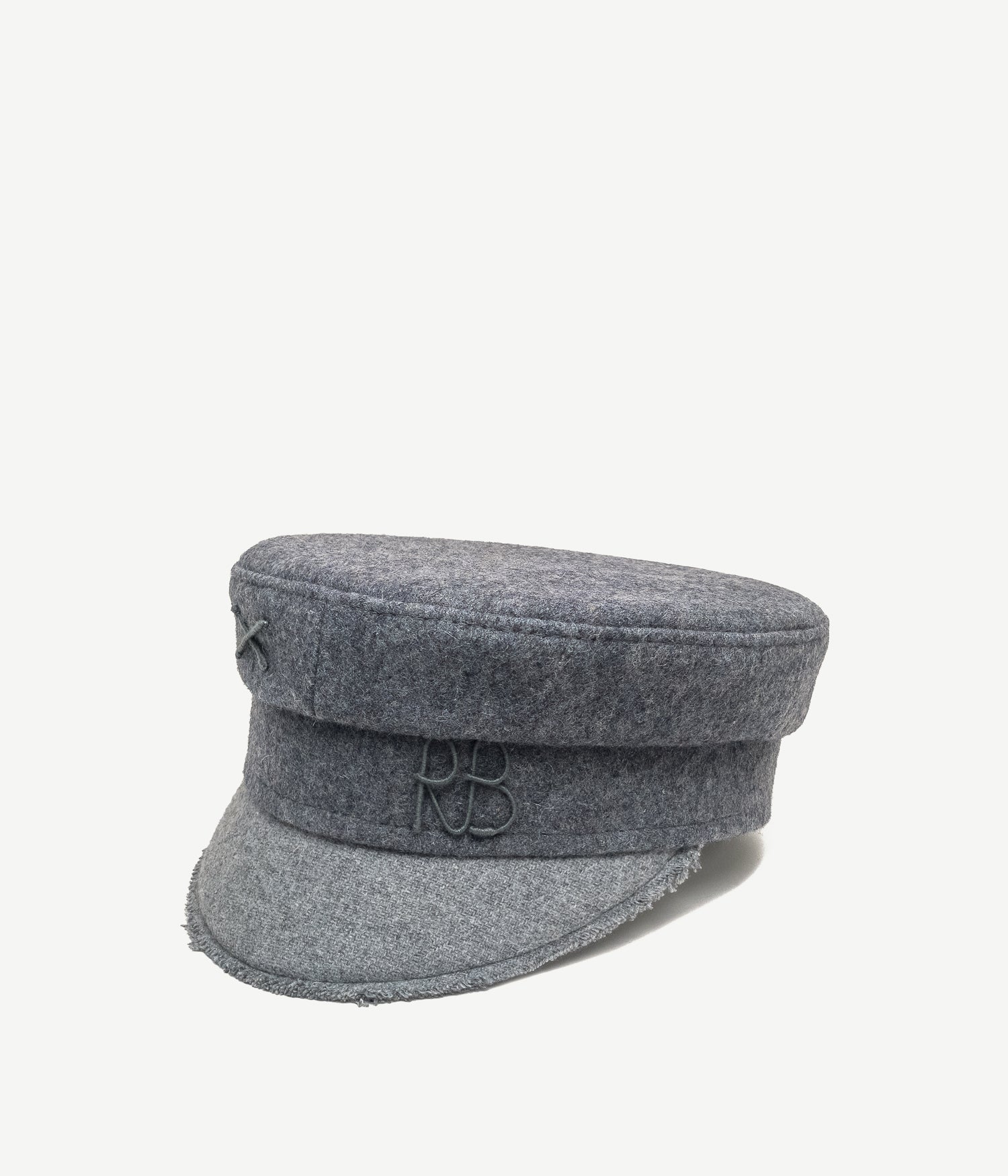 Monogram Embellished Baker Boy Cap Monogram Embellished Baker Boy Cap