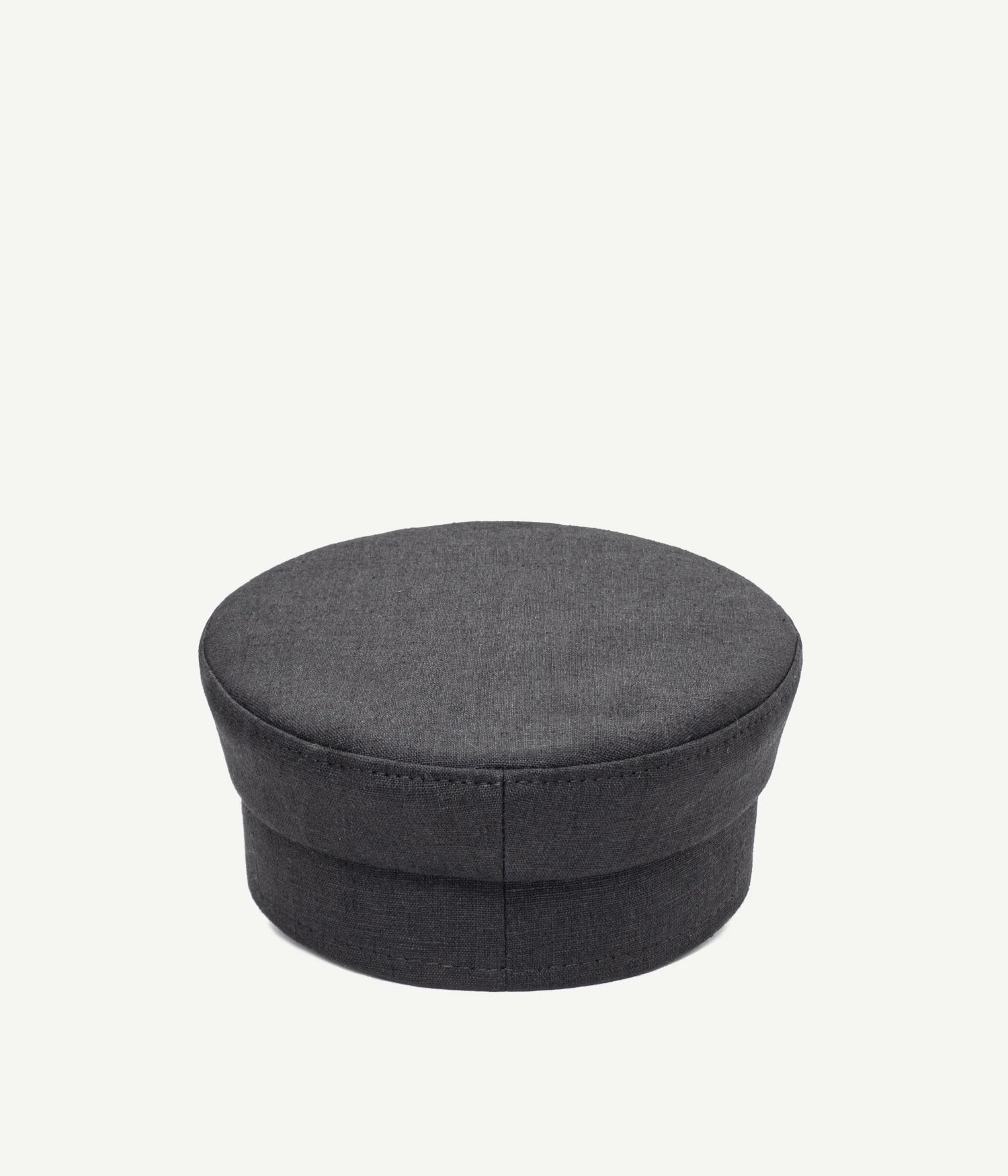 Monogram-embellished Linen Baker Boy Cap Monogram-embellished Linen Baker Boy Cap