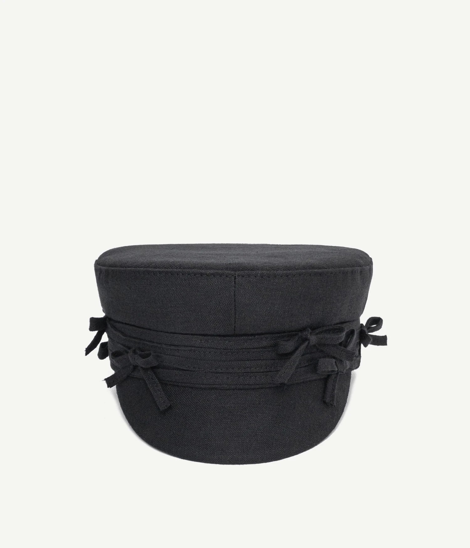Embellished Bow Tie Baker Boy Cap Embellished Bow Tie Baker Boy Cap