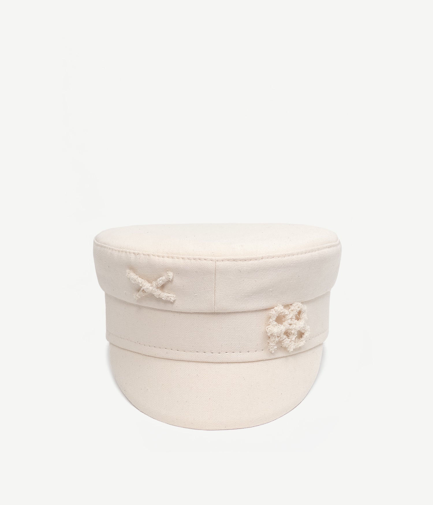 Monogram-embellished Cotton Baker Boy Cap Monogram-embellished Cotton Baker Boy Cap