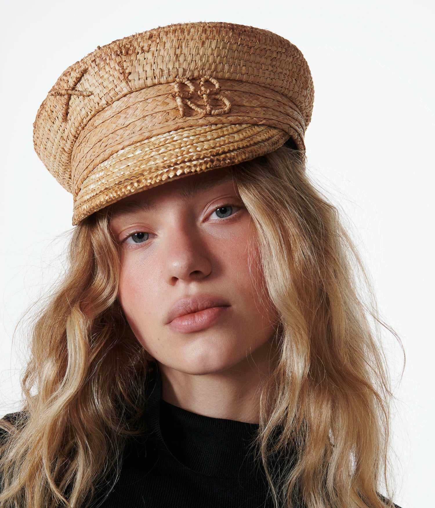 Wheat Spikes Embellished "Sunburnt" Baker Boy Cap Wheat Spikes Embellished "Sunburnt" Baker Boy Cap