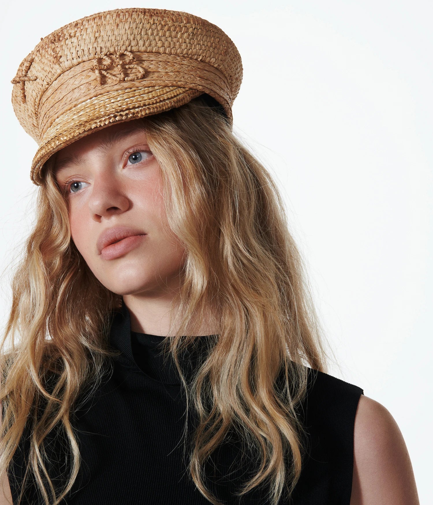 Wheat Spikes Embellished "Sunburnt" Baker Boy Cap Wheat Spikes Embellished "Sunburnt" Baker Boy Cap