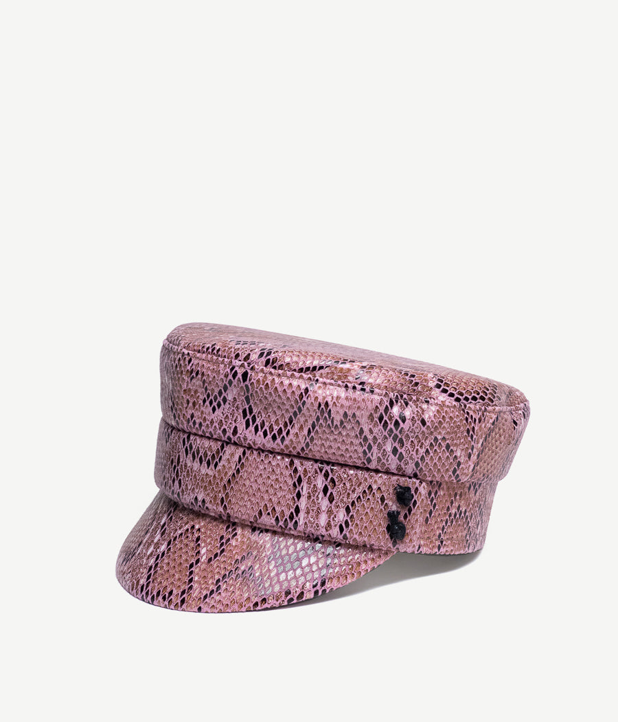 Snake-print Baker Boy Cap • Ruslan Baginskiy Hats