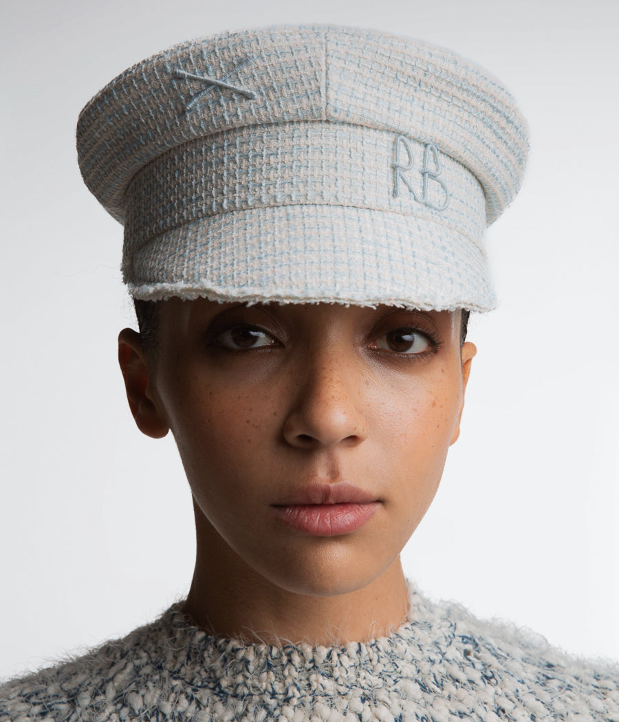 ruslan baginskiy Tweed Baker Boy Cap FW23-24 KPC041/075-PW-TWD-BHR-WRB-XXS ruslan baginskiy Tweed Baker Boy Cap FW23-24 KPC041/075-PW-TWD-BHR-WRB-XXS