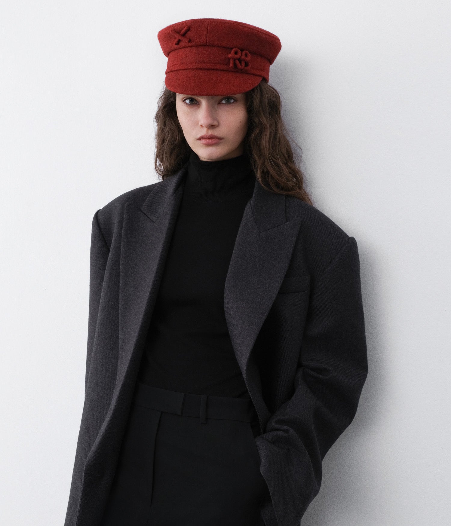 Monogram-embellished Baker Boy Cap Monogram-embellished Baker Boy Cap