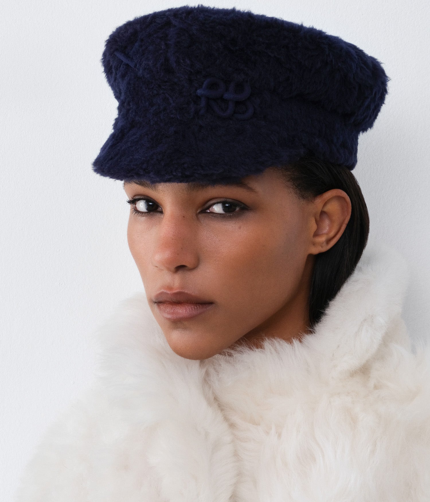 Faux-Fur Baker Boy Cap Faux-Fur Baker Boy Cap