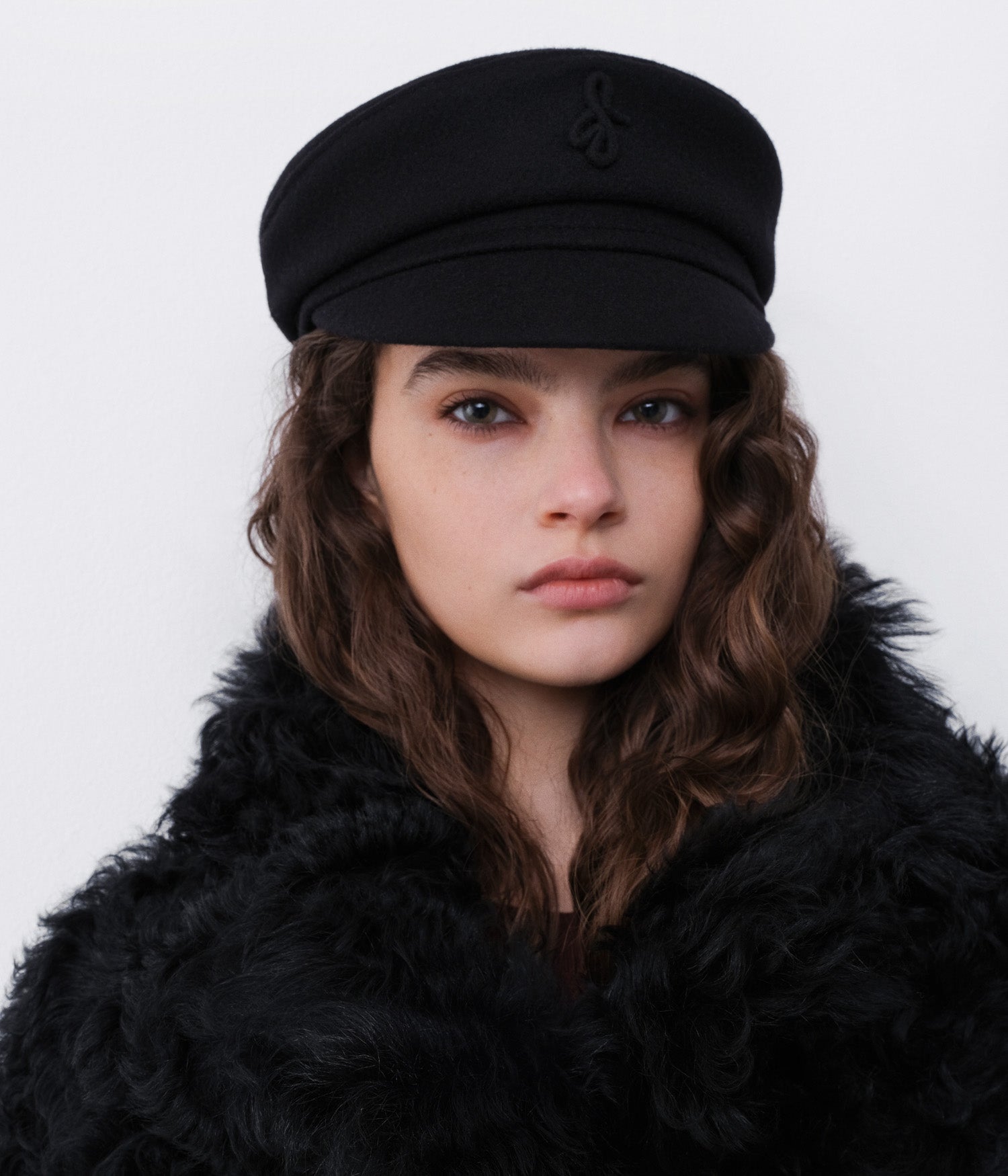 Monogram-embellished Wool Cap • Ruslan Baginskiy Hats  display picture 1
