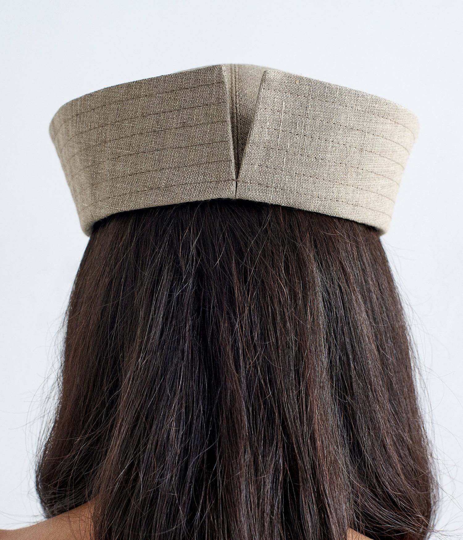 Monogram-embellished Linen Sailor Hat Monogram-embellished Linen Sailor Hat