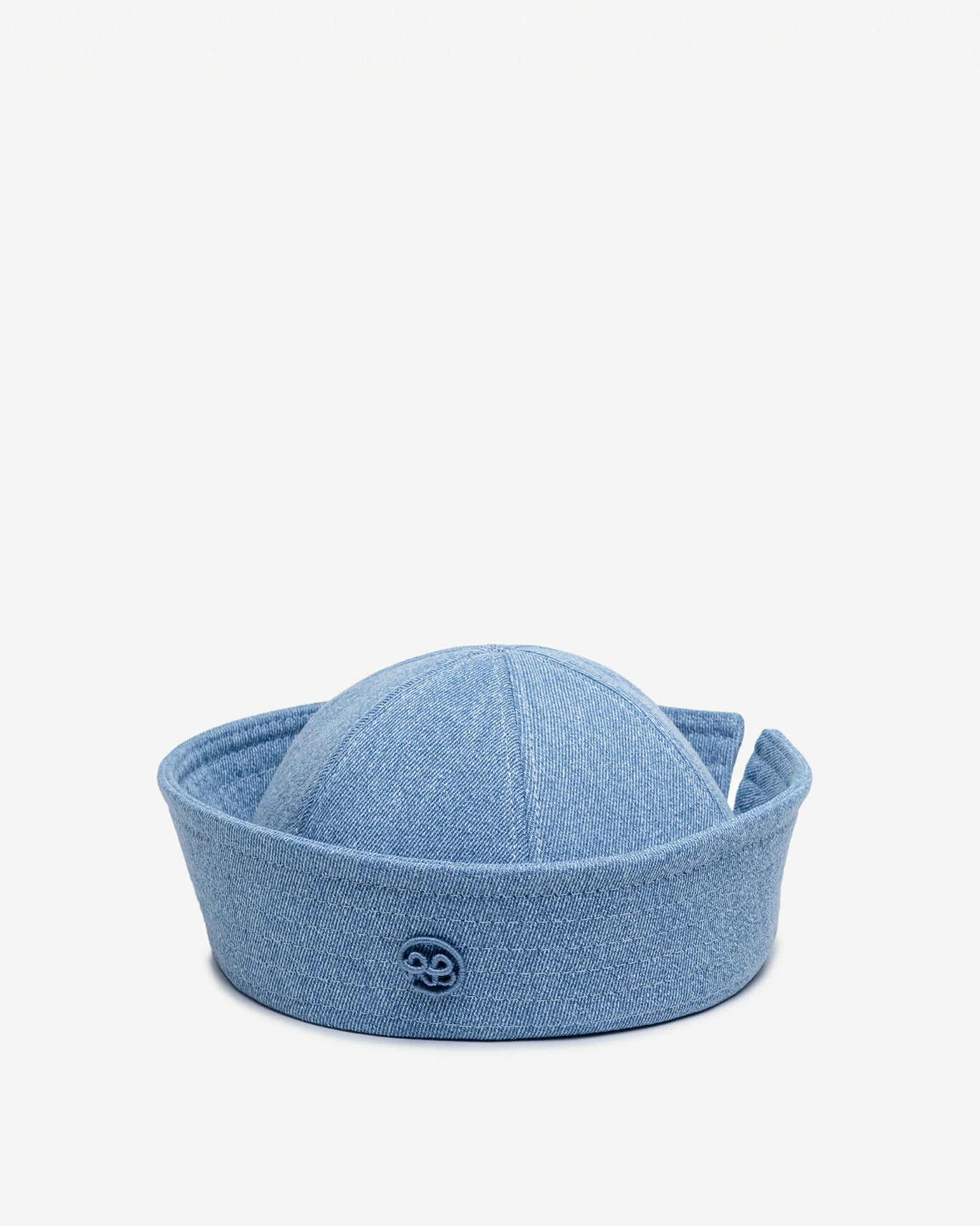 Monogram-embellished Denim Sailor Hat • Ruslan Baginskiy Hats