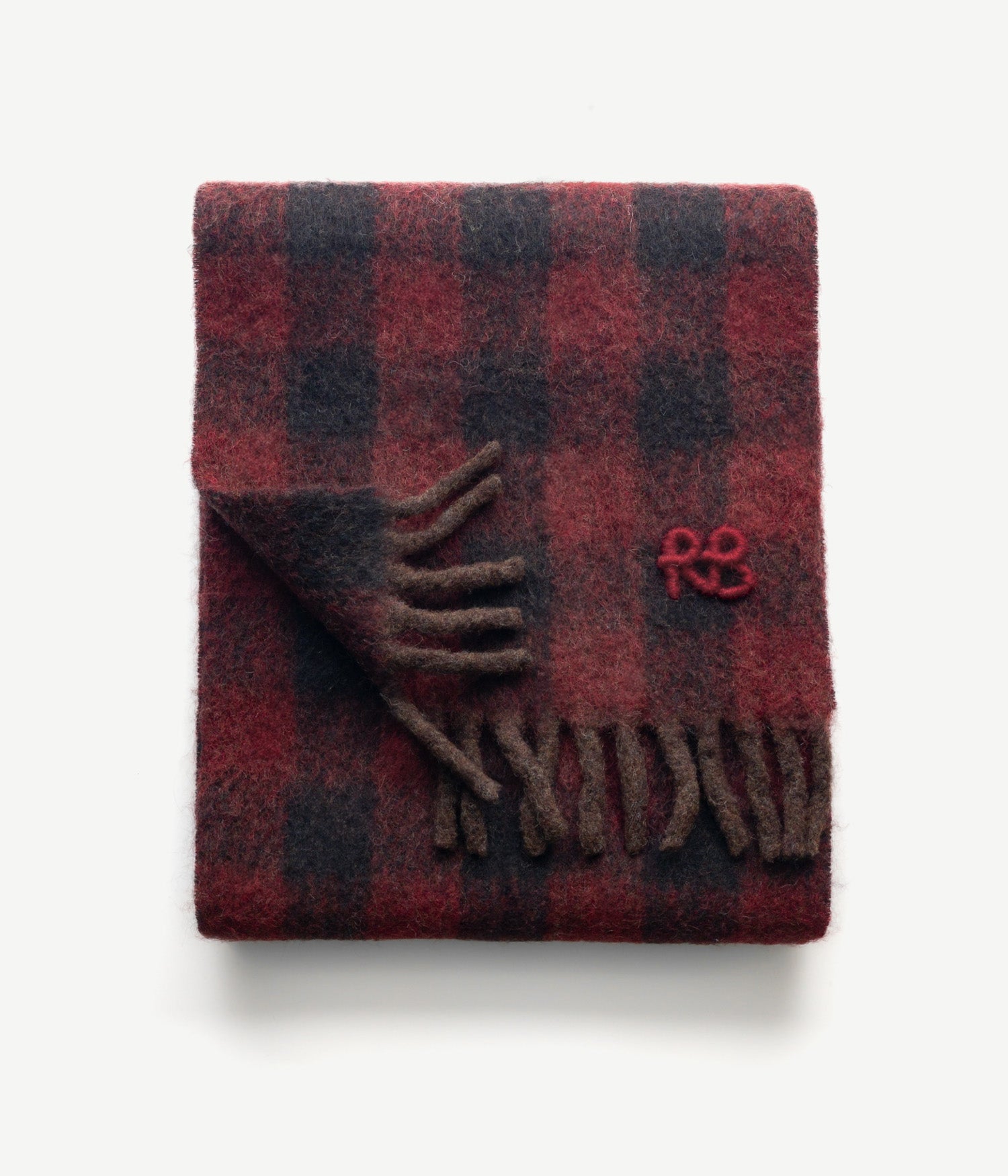 RB-Logo fringed alpaca-blend scarf Max RB-Logo fringed alpaca-blend scarf Max