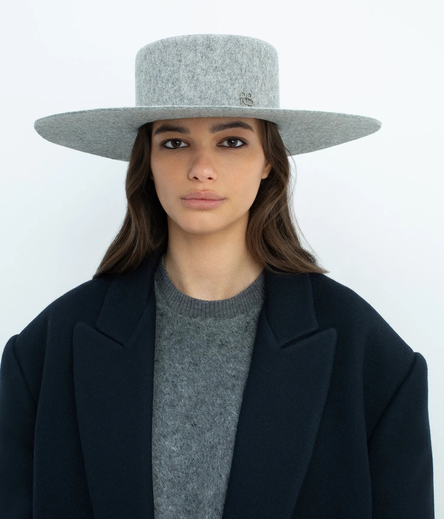 Logo-Embellished Wide-Brimmed Canotier Hat Logo-Embellished Wide-Brimmed Canotier Hat