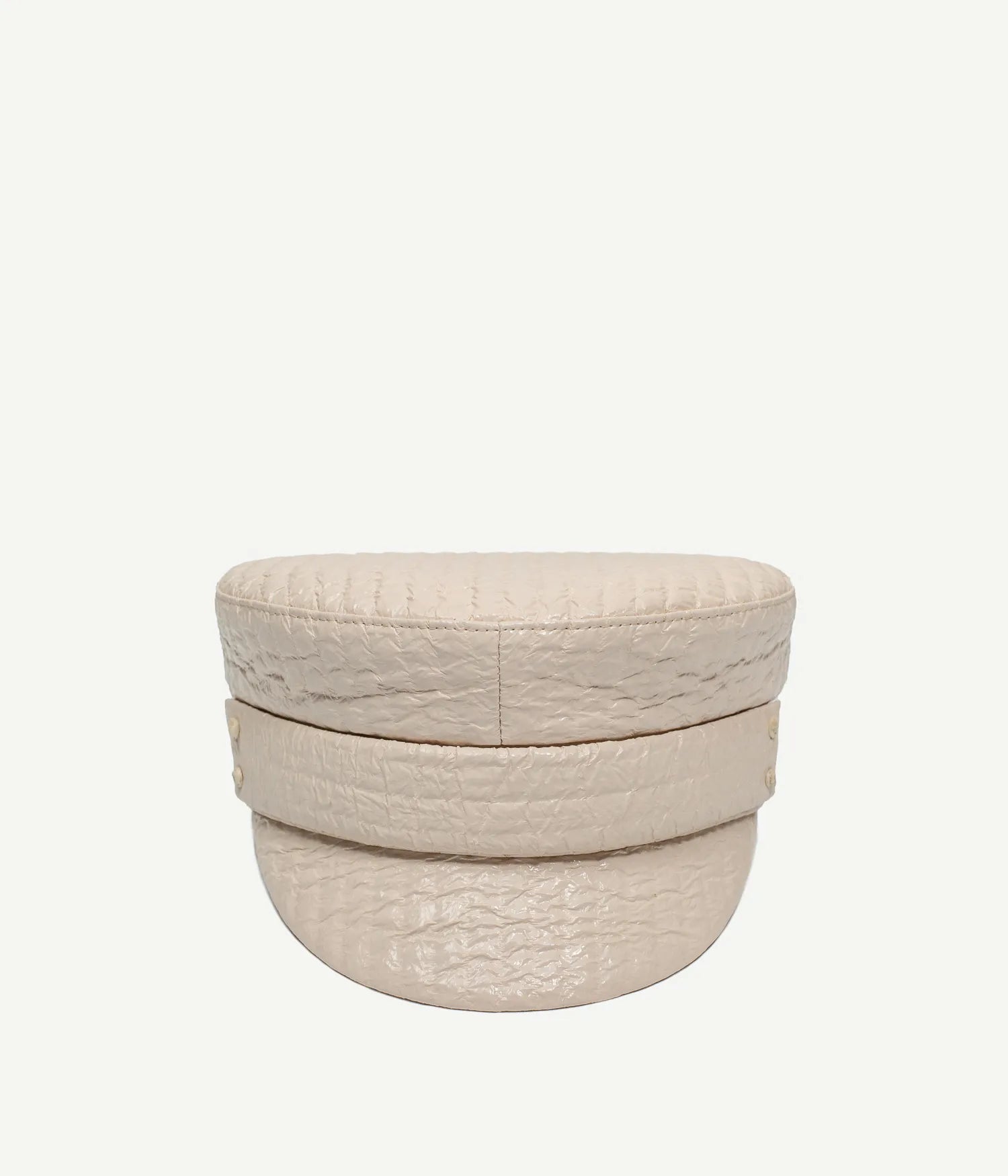 Faux-Leather Belted Baker Boy Cap Faux-Leather Belted Baker Boy Cap