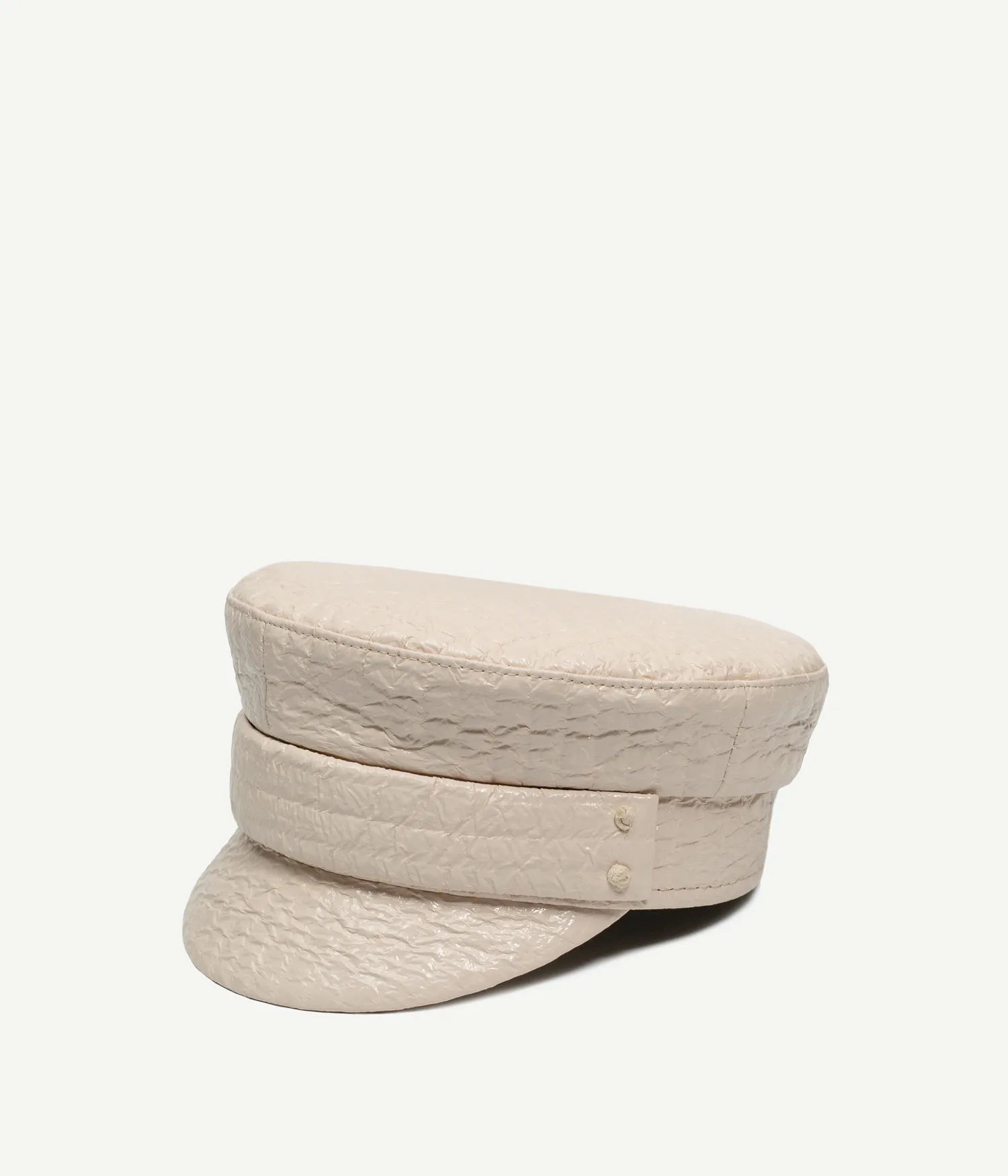 Faux-Leather Belted Baker Boy Cap Faux-Leather Belted Baker Boy Cap