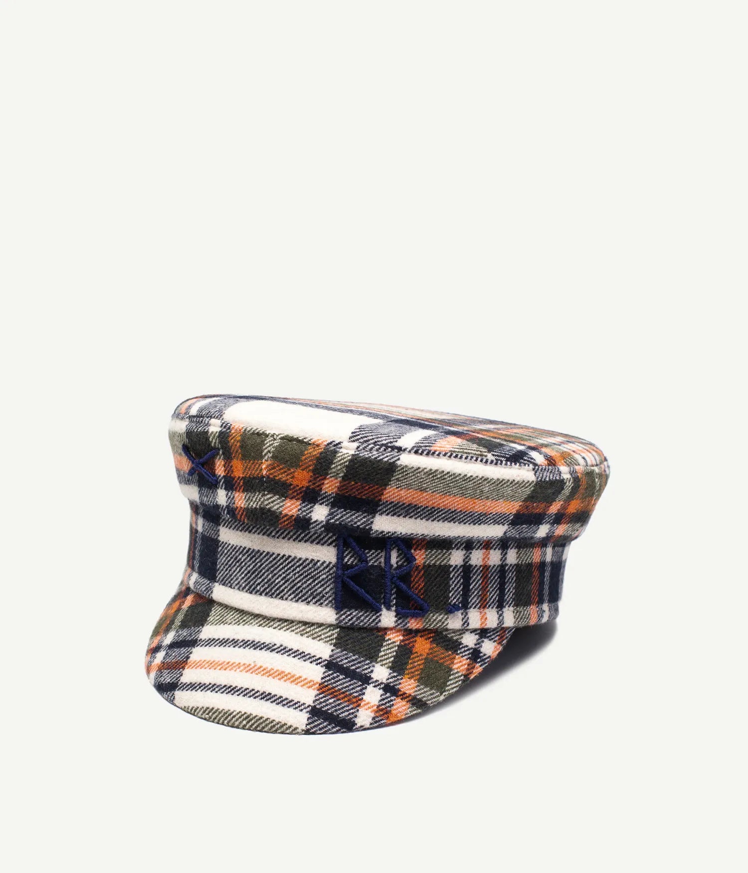Logo-embellished Plaid Baker Boy Cap Logo-embellished Plaid Baker Boy Cap