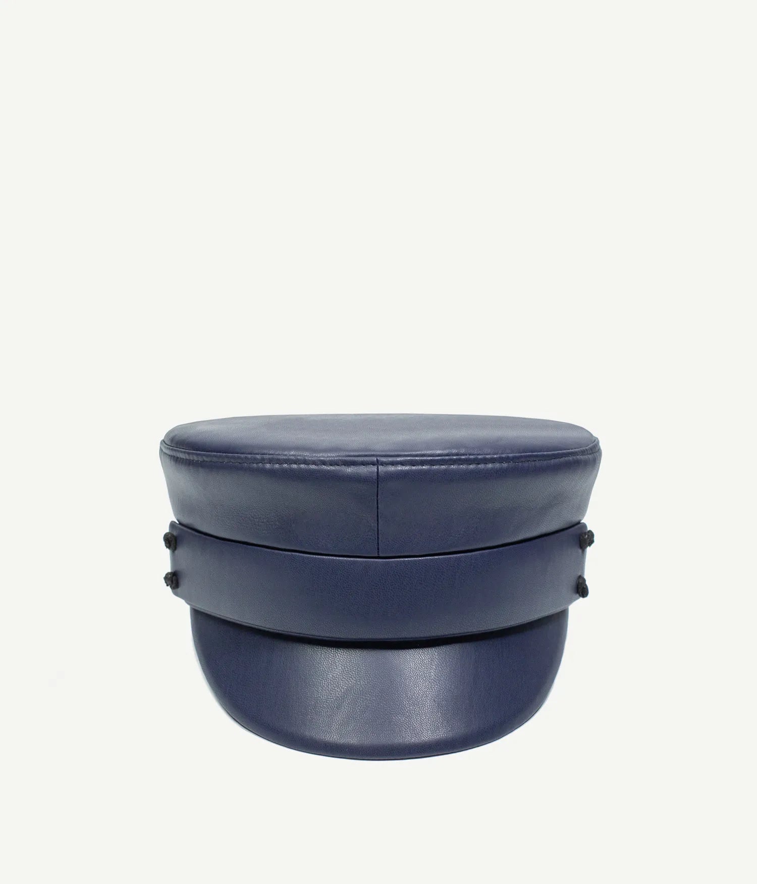 Faux-Leather Belted Baker Boy Cap Faux-Leather Belted Baker Boy Cap