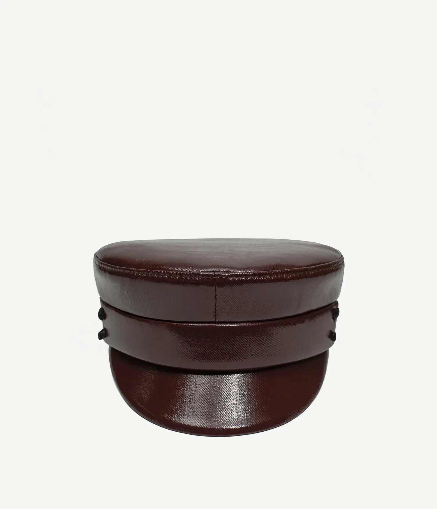 Faux-Leather Belted Baker Boy Cap Faux-Leather Belted Baker Boy Cap