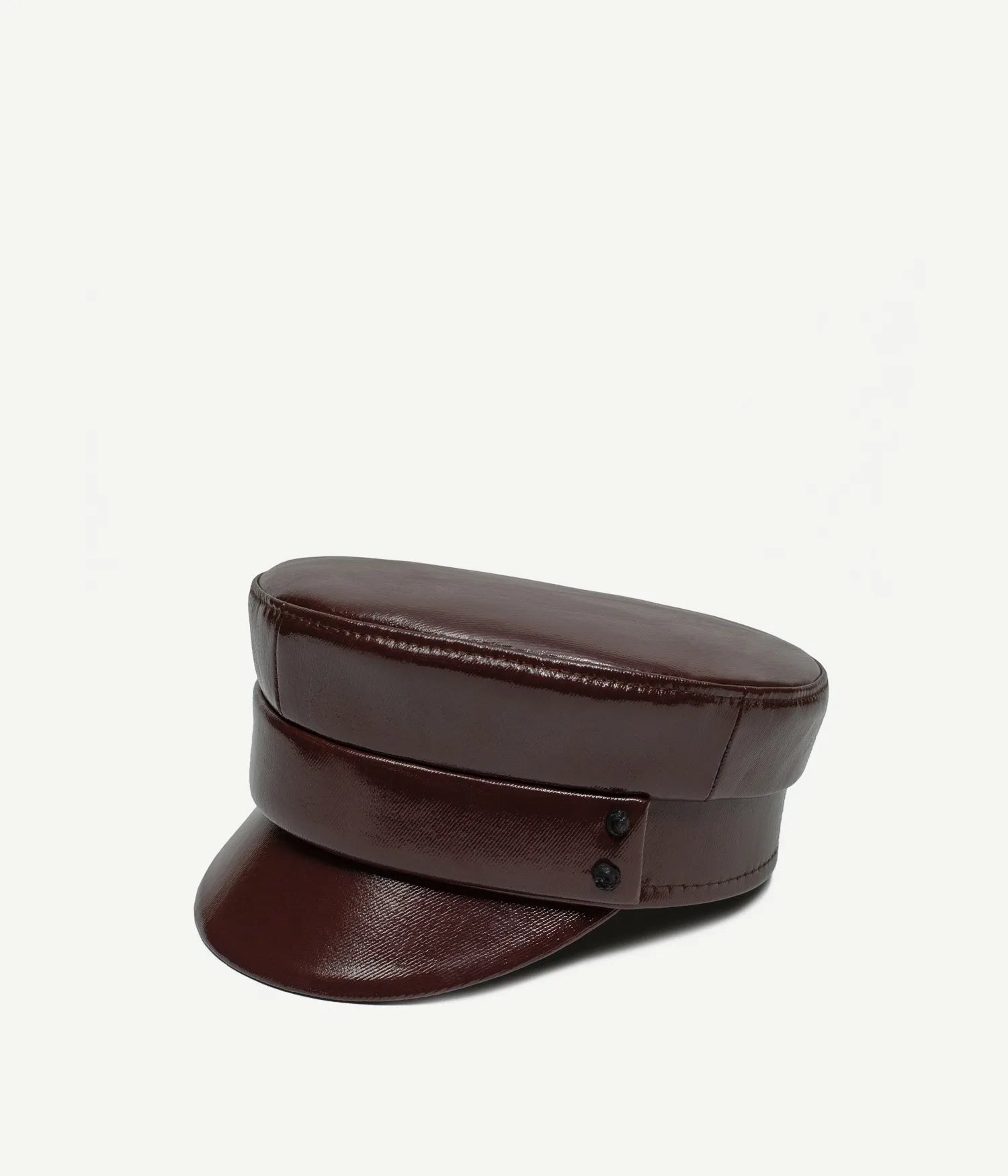 Faux-Leather Belted Baker Boy Cap Faux-Leather Belted Baker Boy Cap