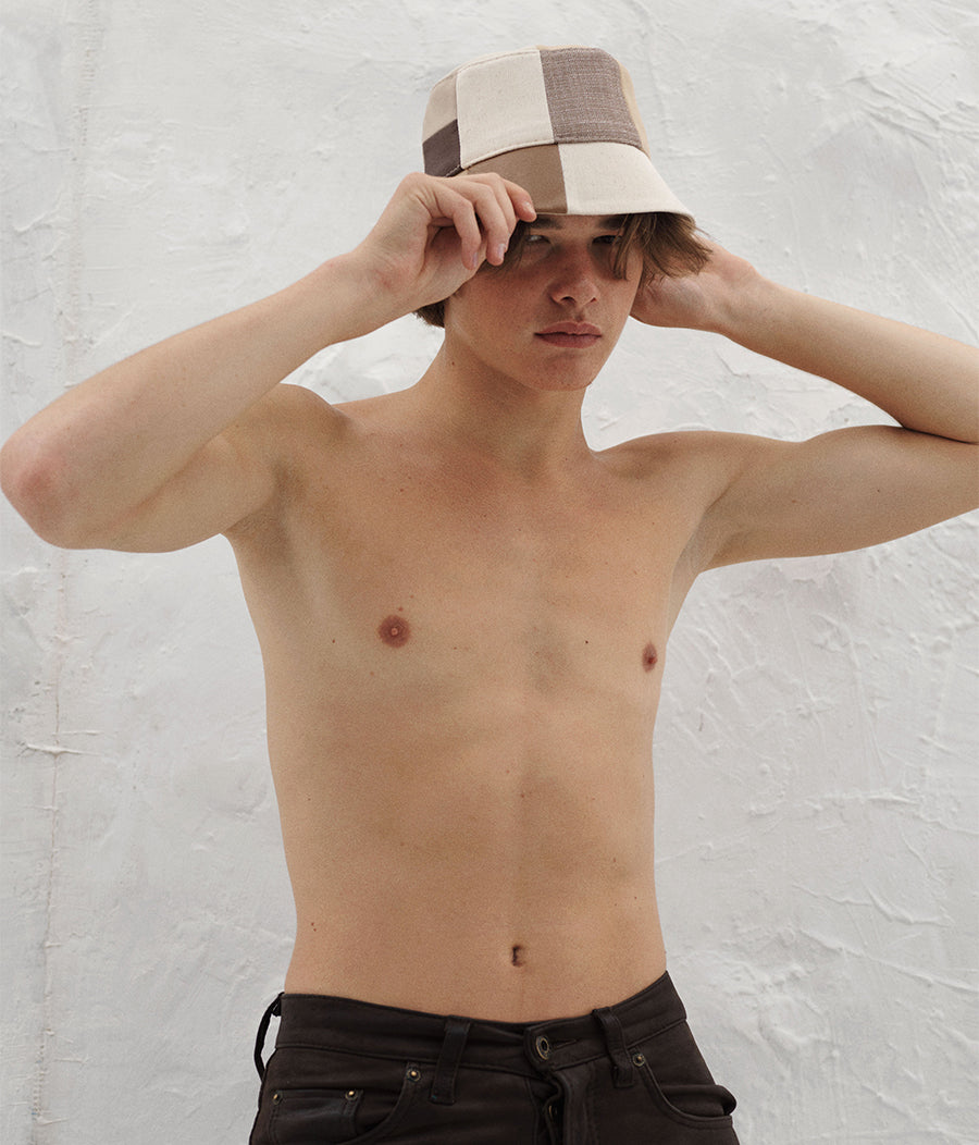 Ruslan Baginskiy leather bucket hat