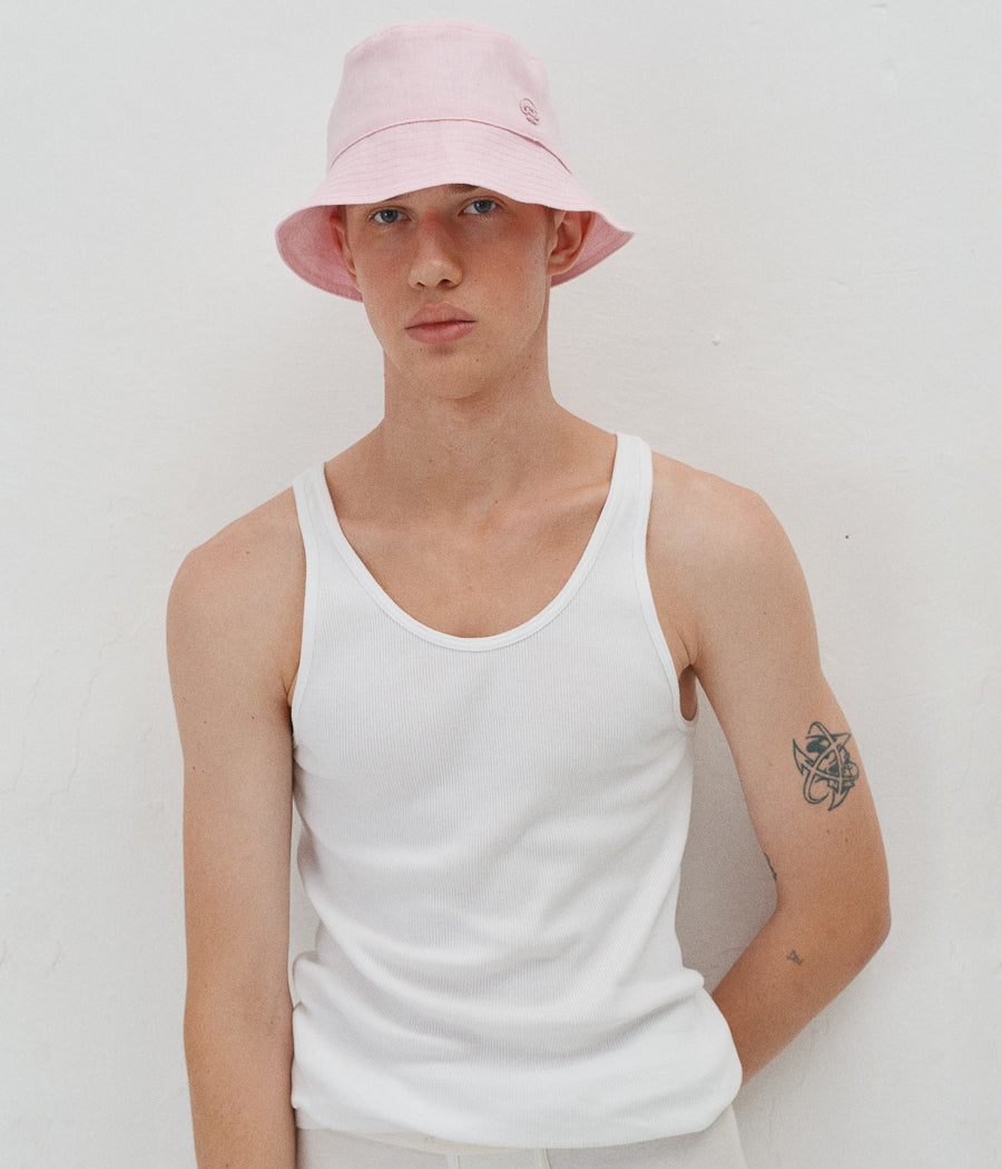 Monogram-embellished Bucket Hat BCT039-LN-RWRB-XXS Ruslan Baginskiy Monogram-embellished Bucket Hat BCT039-LN-RWRB-XXS Ruslan Baginskiy
