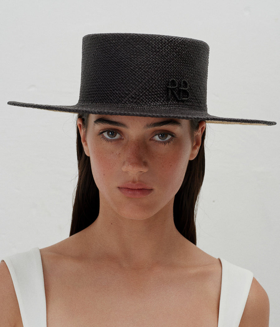 Bi-Color Boater Hat CNT033/035-STR-SRB-2B-XS Ruslan Baginskiy Bi-Color Boater Hat CNT033/035-STR-SRB-2B-XS Ruslan Baginskiy