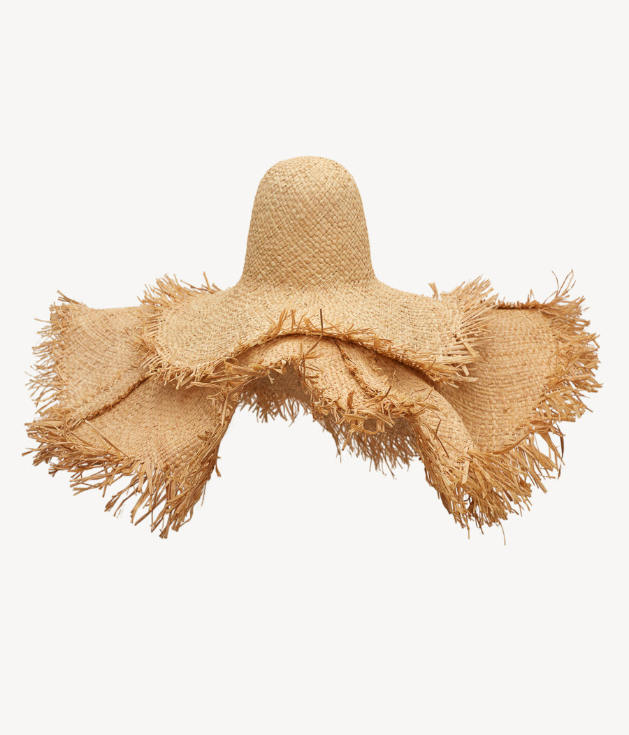 Oversized Straw Hat HT036-2STR-BHR-OS Ruslan Baginskiy