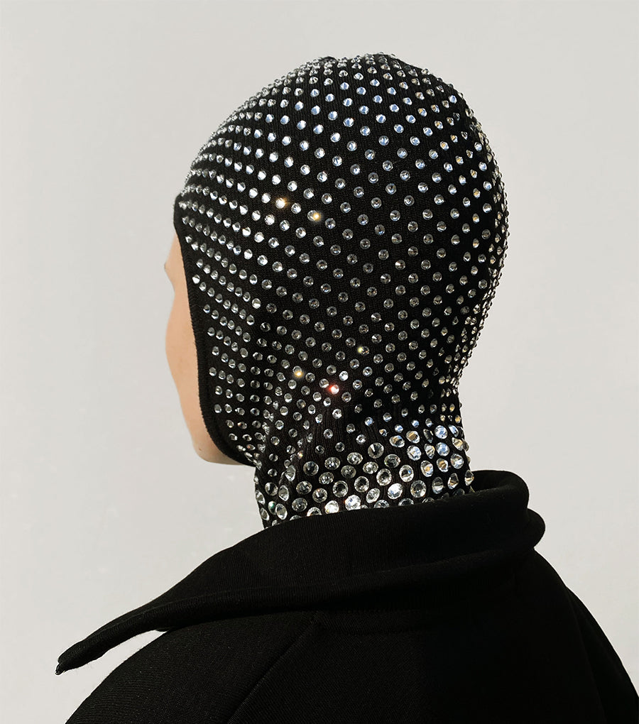 Crystal-embellished Balaclava Mask Hat BLK100-WA-DMD-OS Ruslan Baginskiy Crystal-embellished Balaclava Mask Hat BLK100-WA-DMD-OS Ruslan Baginskiy