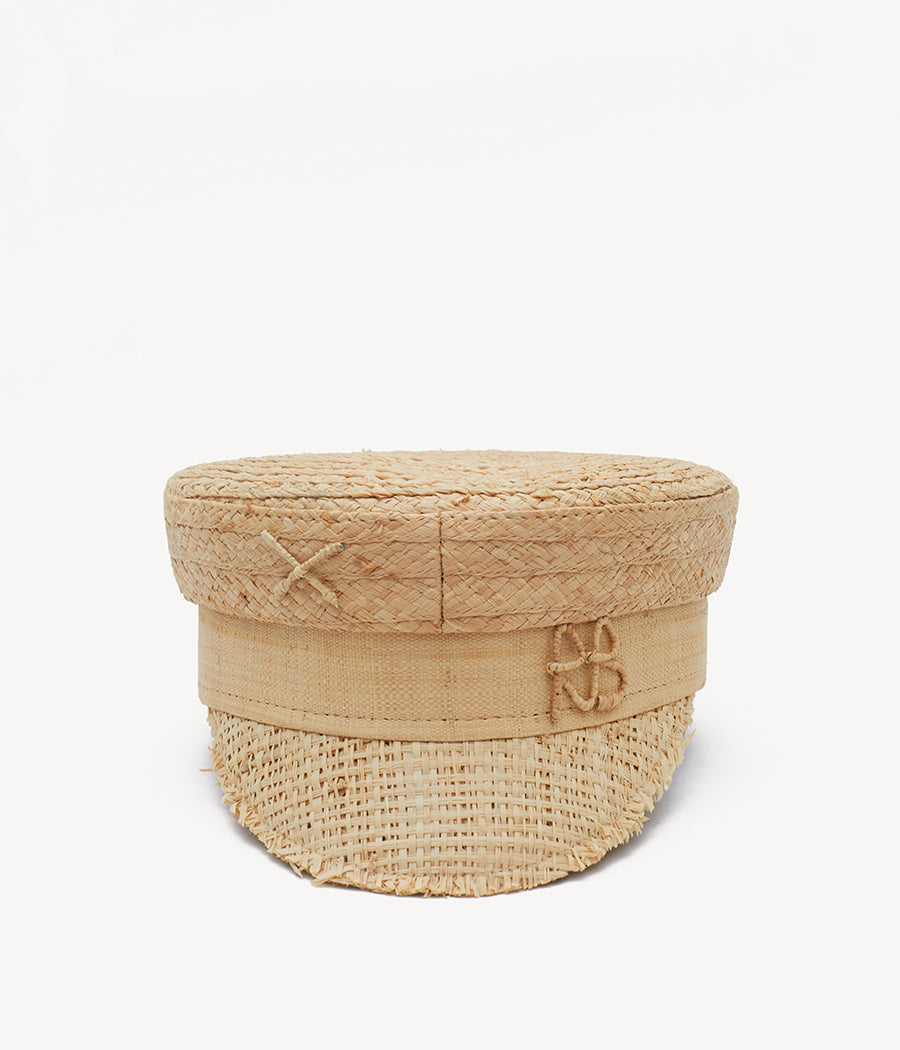 Monogram-embellished Baker Boy Cap KPC036-STR-BHR-SRB-XXS Ruslan Baginskiy Monogram-embellished Baker Boy Cap KPC036-STR-BHR-SRB-XXS Ruslan Baginskiy